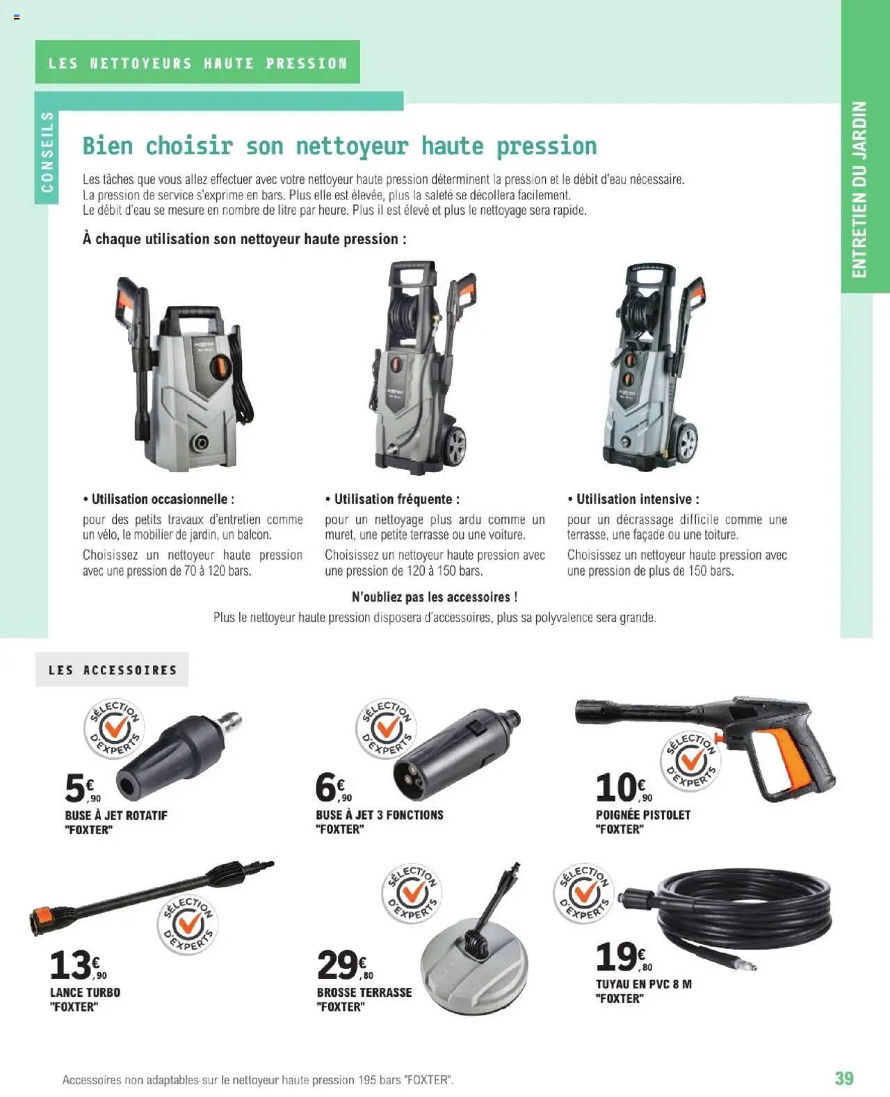  | Page: 39 | Produits: Nettoyeur haute pression, Brosse, Tuyau