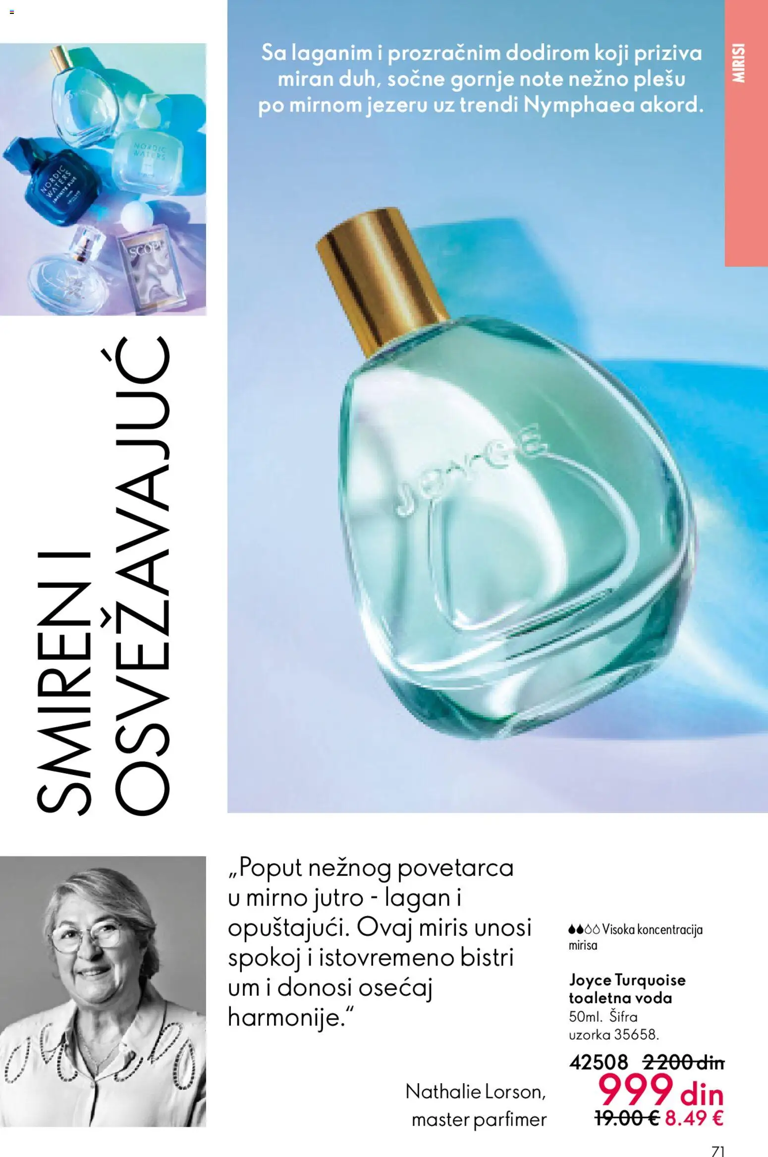 Oriflame katalog - važi od 22.04.2026 | Strana: 71 | Proizvode: Miris, Toaletna voda, Voda