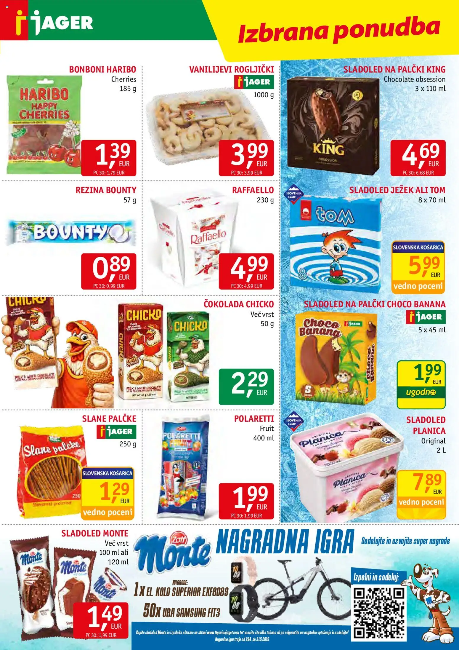 Novi Jager katalog ponudbe – veljaven od 29.04.2026 | Stran: 11 | Izdelki: Ura, Rogljički, Cokolada, Sladoled