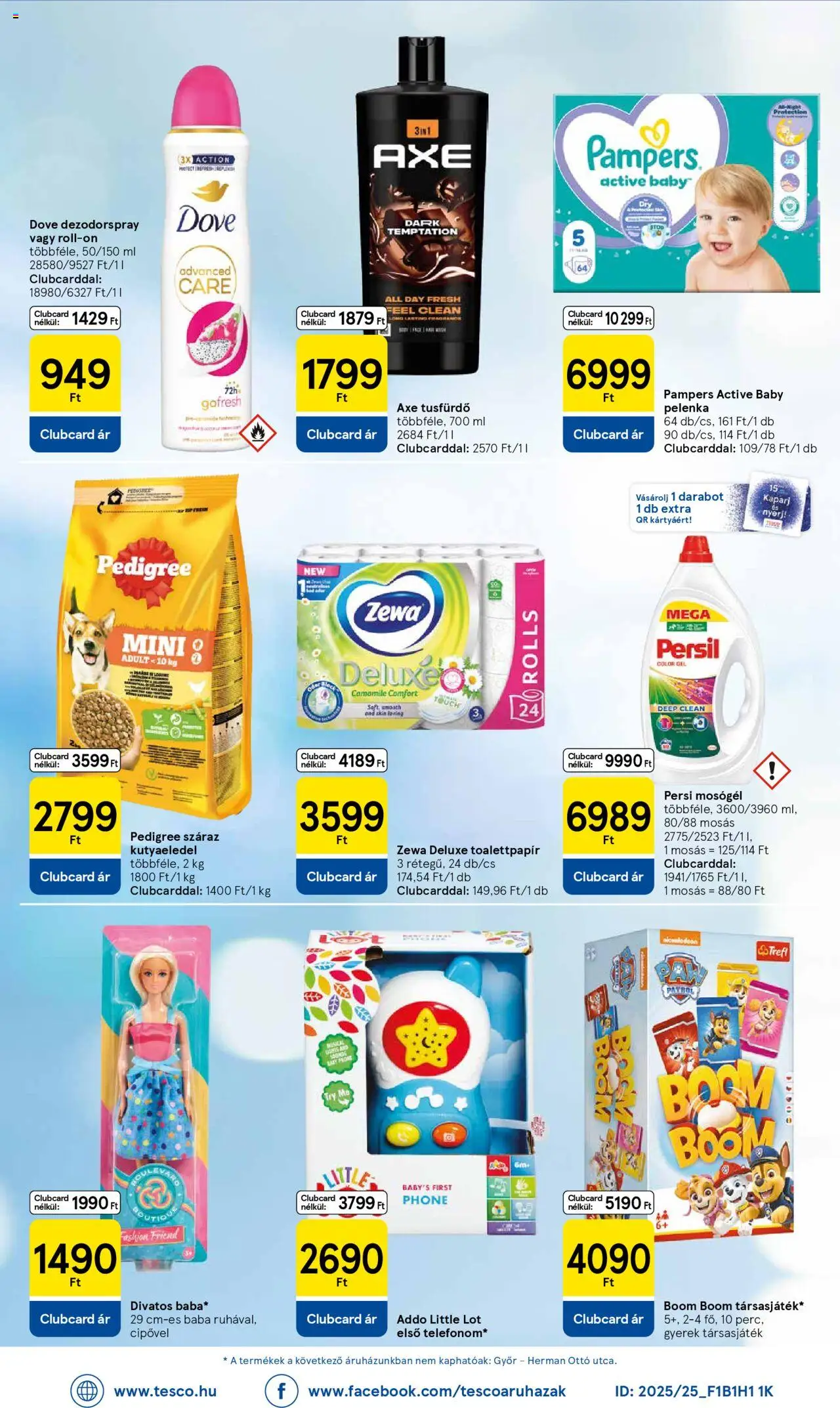 Tesco akciós ujság - amely érvényes a következő dátumtól: 14.08.2025 | Oldal: 8 | Termékek: Pampers, Kutyaeledel, Pelenka, Társasjáték