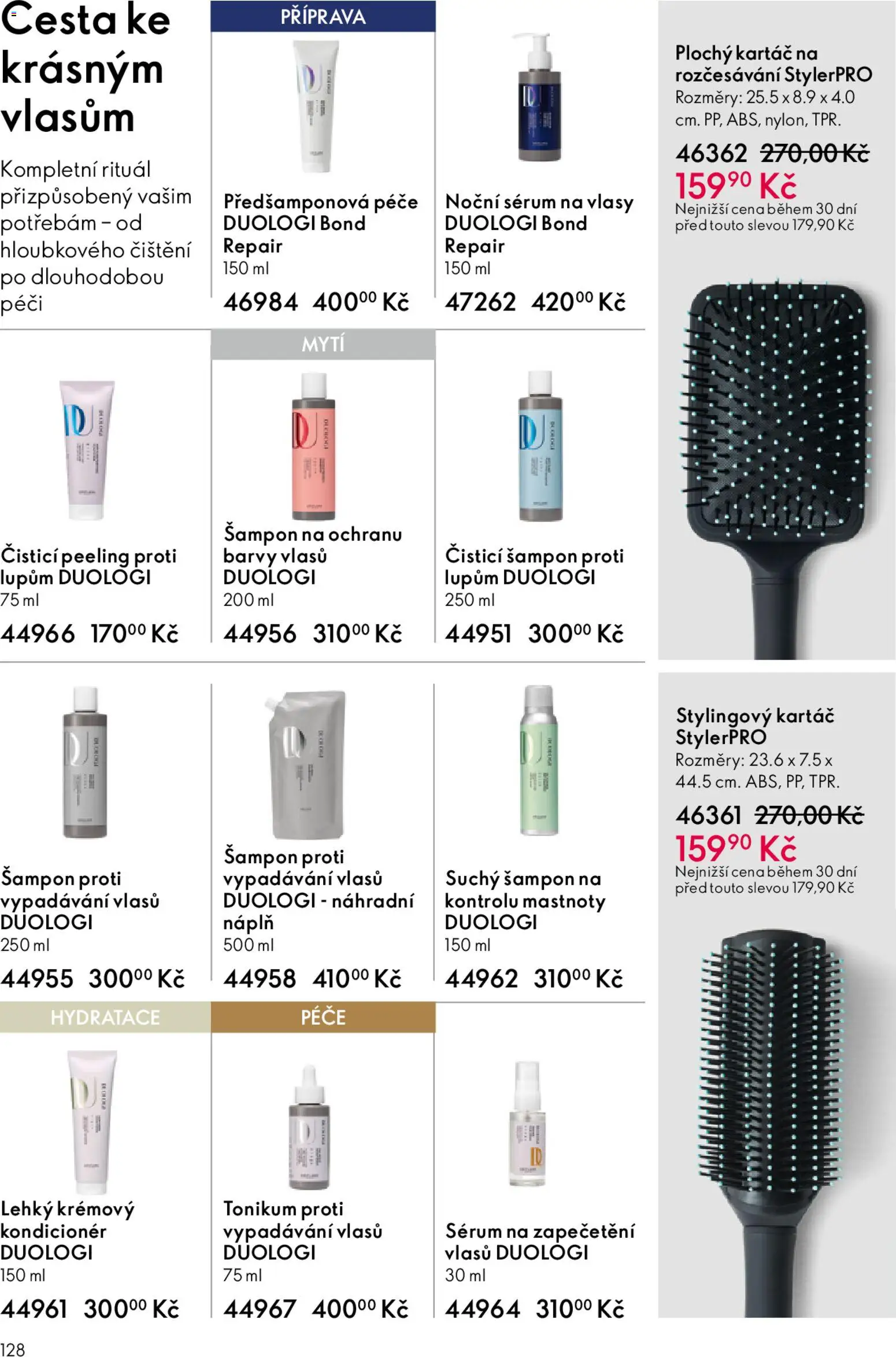 Oriflame katalog č. 06/2026 od 15.04.2026 | Strana: 128 | Produkty: Sérum, Šampon, Kartáč, Peeling