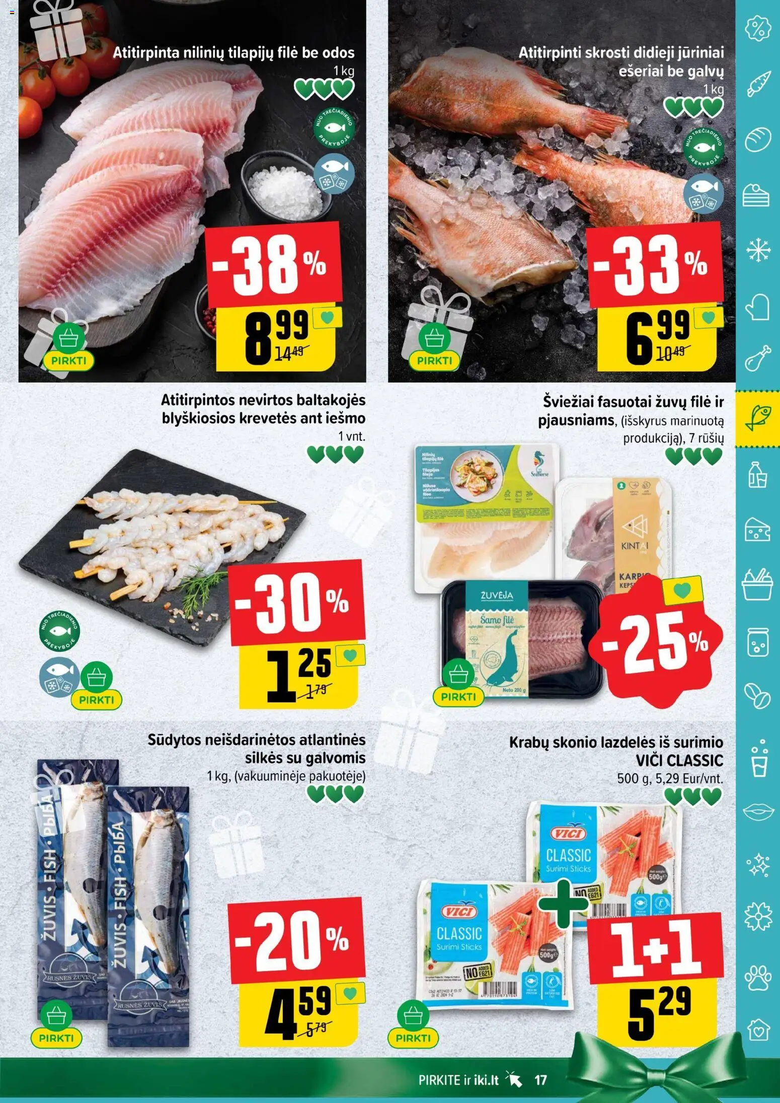 IKI akcijos nuo 27.10.2025 | Puslapis: 17 | Prekių: Žuvis
