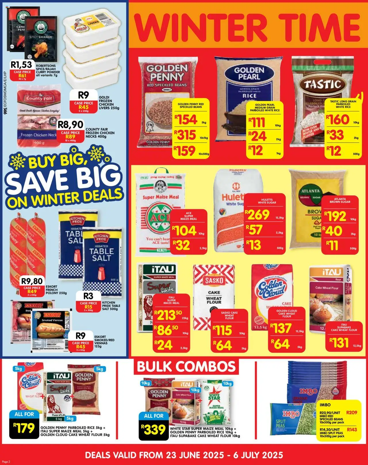 Shoprite Eastern Cape - Cash & Carry Month End Deals Idutywa, King William's Town & Thembani │ valid from 23.06.2025 | Page: 2 | Products: Beans, Polony, Chicken, Curry powder