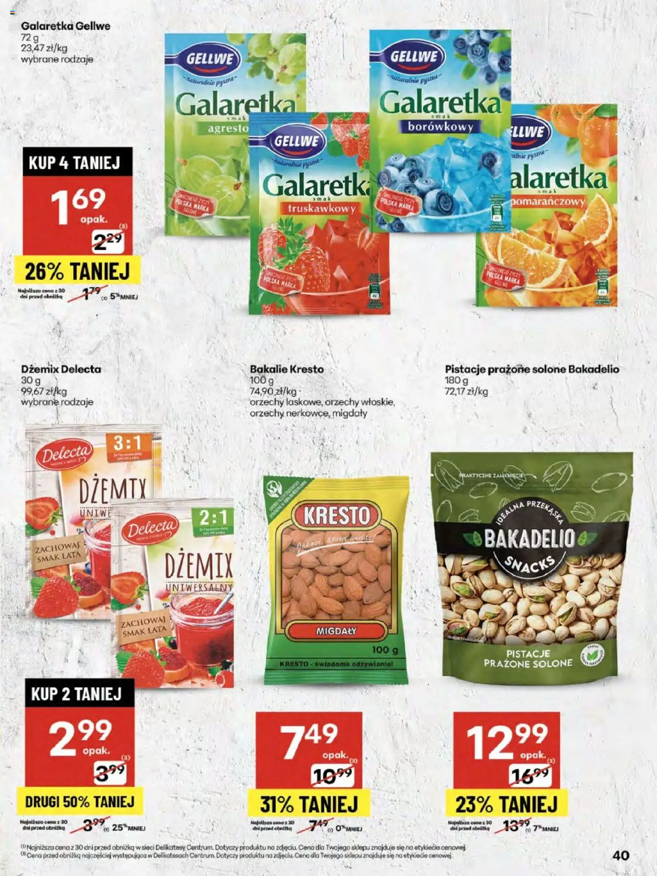 Delikatesy Centrum Gazetka od 07.08.2025 | Strona: 40 | Produkty: Galaretka, Delikatesy, Orzechy