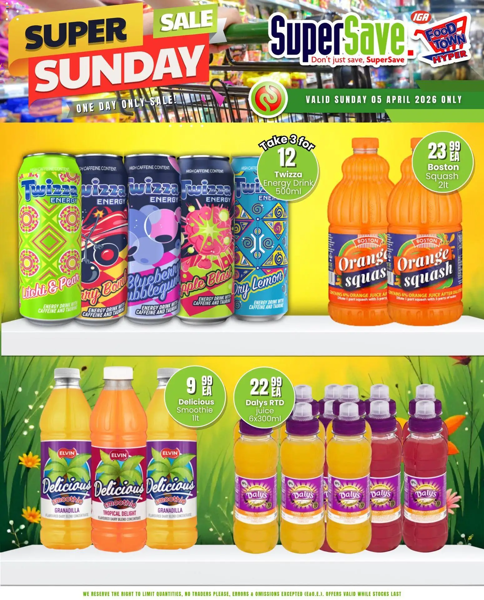 New Super Save catalogue – valid from 05.04.2026 | Page: 6 | Products: Squash, Juice, Oranges, Dairy blend