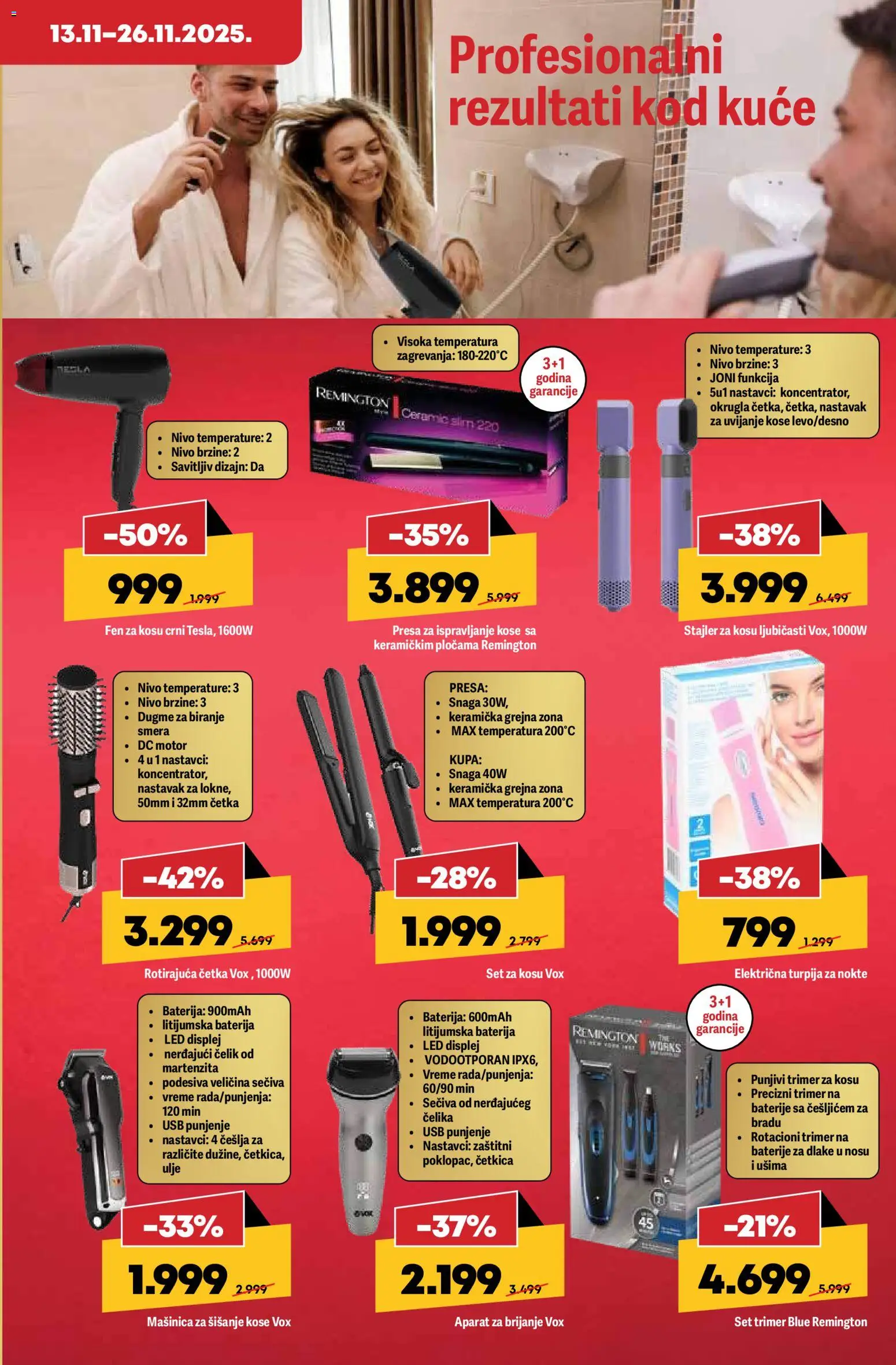 Mega Maxi katalog - važi od 13.11.2025 | Strana: 5 | Proizvode: Aparat za brijanje, Fen, USB, Ulje