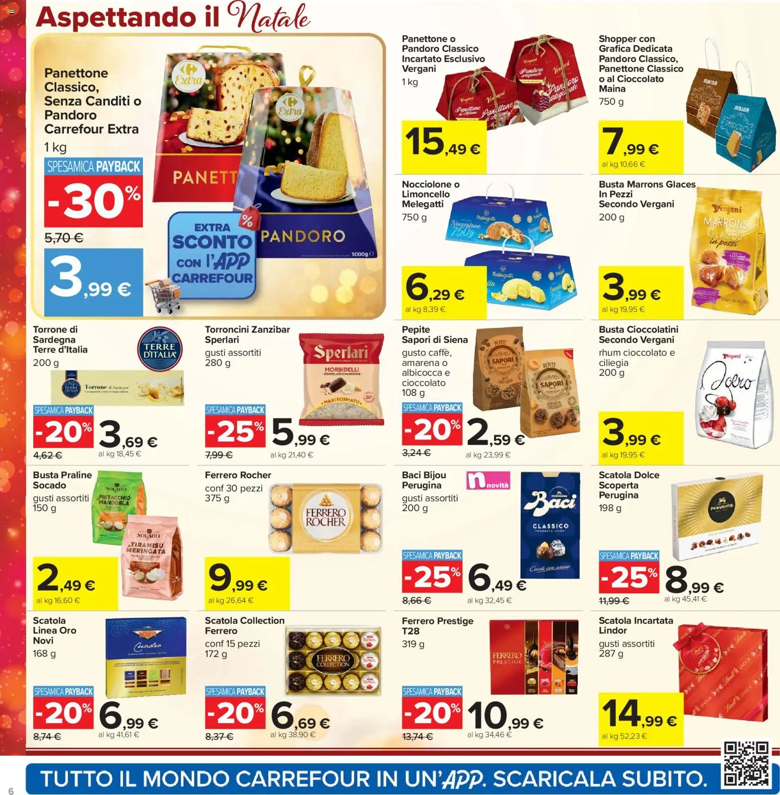Volantino Carrefour del 02.12.2025 | Pagina: 6 | Prodotti: Pandoro, Limoncello, Cioccolatini, Scatola