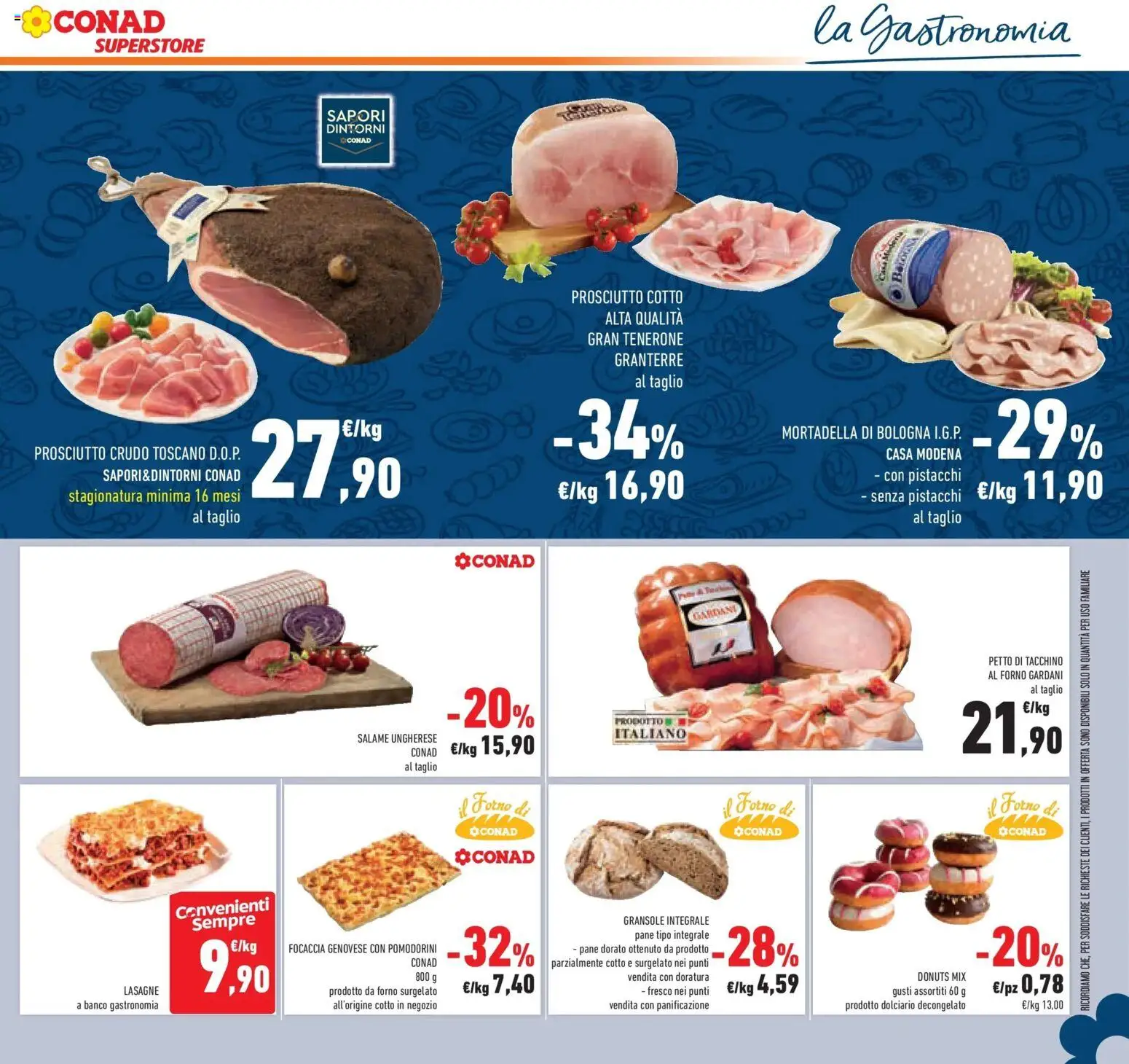 Volantino Conad del 07.01.2026 | Pagina: 11 | Prodotti: Prosciutto Crudo, Prosciutto Cotto, Focaccia, Pistacchi