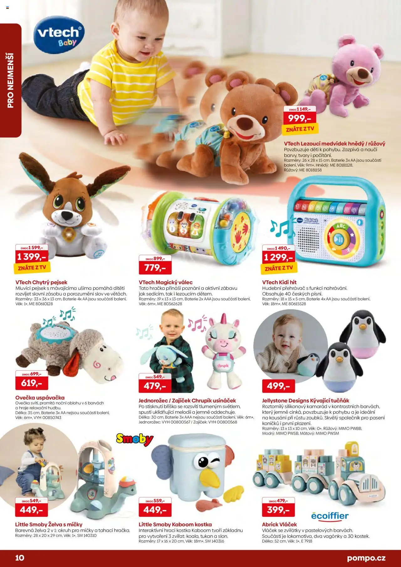 POMPO katalog Vánoce 2025 od 16.10.2025 | Strana: 10 | Produkty: Tv, Přehrávač, Usínáček, Baterie