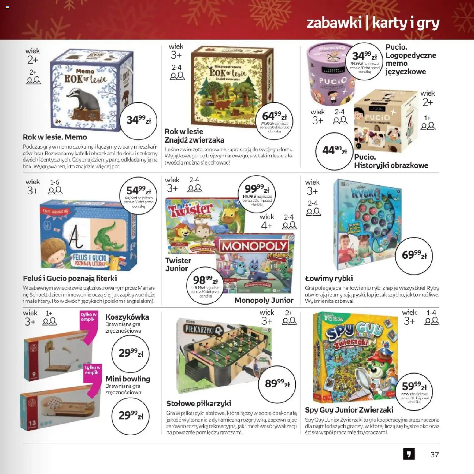 Empik promocje - Xmas Zabawki od 26.11.2025 | Strona: 37 | Produkty: Gra, Gry, Ryby