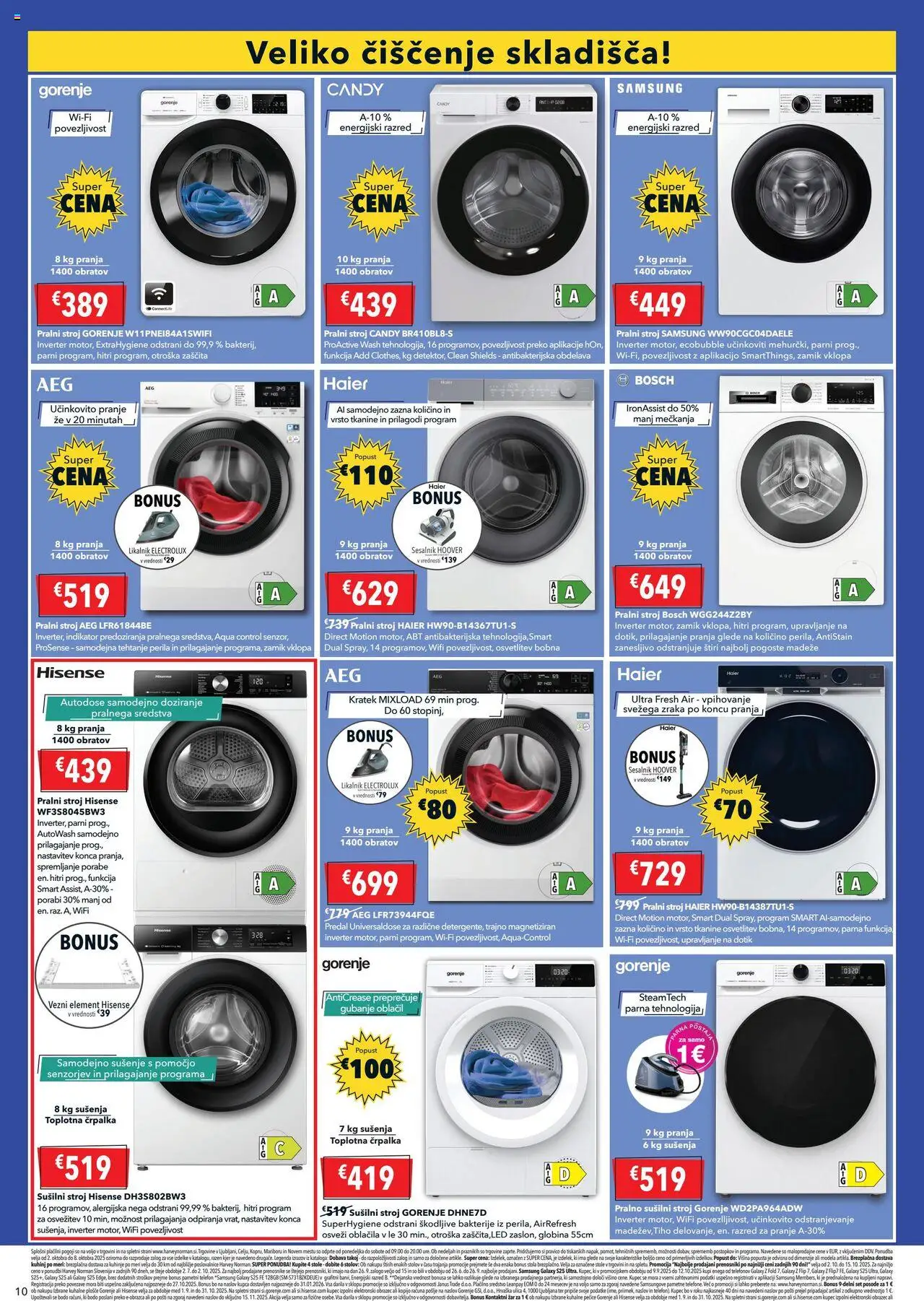 Novi Harvey Norman katalog ponudbe – veljaven od 02.10.2025 | Stran: 2 | Izdelki: Črpalka, Pralni stroj, Likalnik, Oblacila