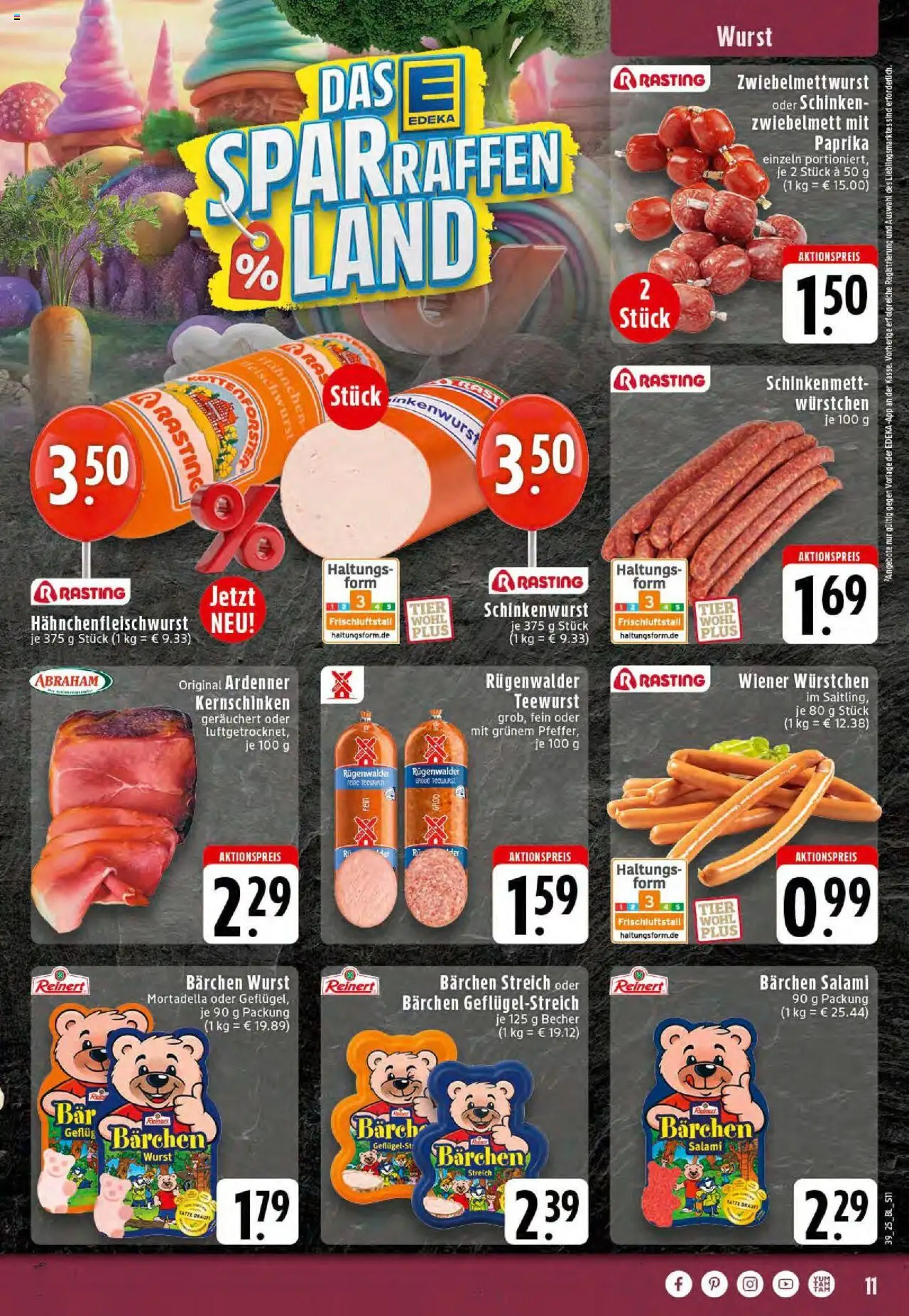 Edeka prospekt Dortmund-Eving	 – gültig ab 21.09.2025 | Seite: 11 | Produkte: Wiener wurstchen, Paprika, Wurst, Salami