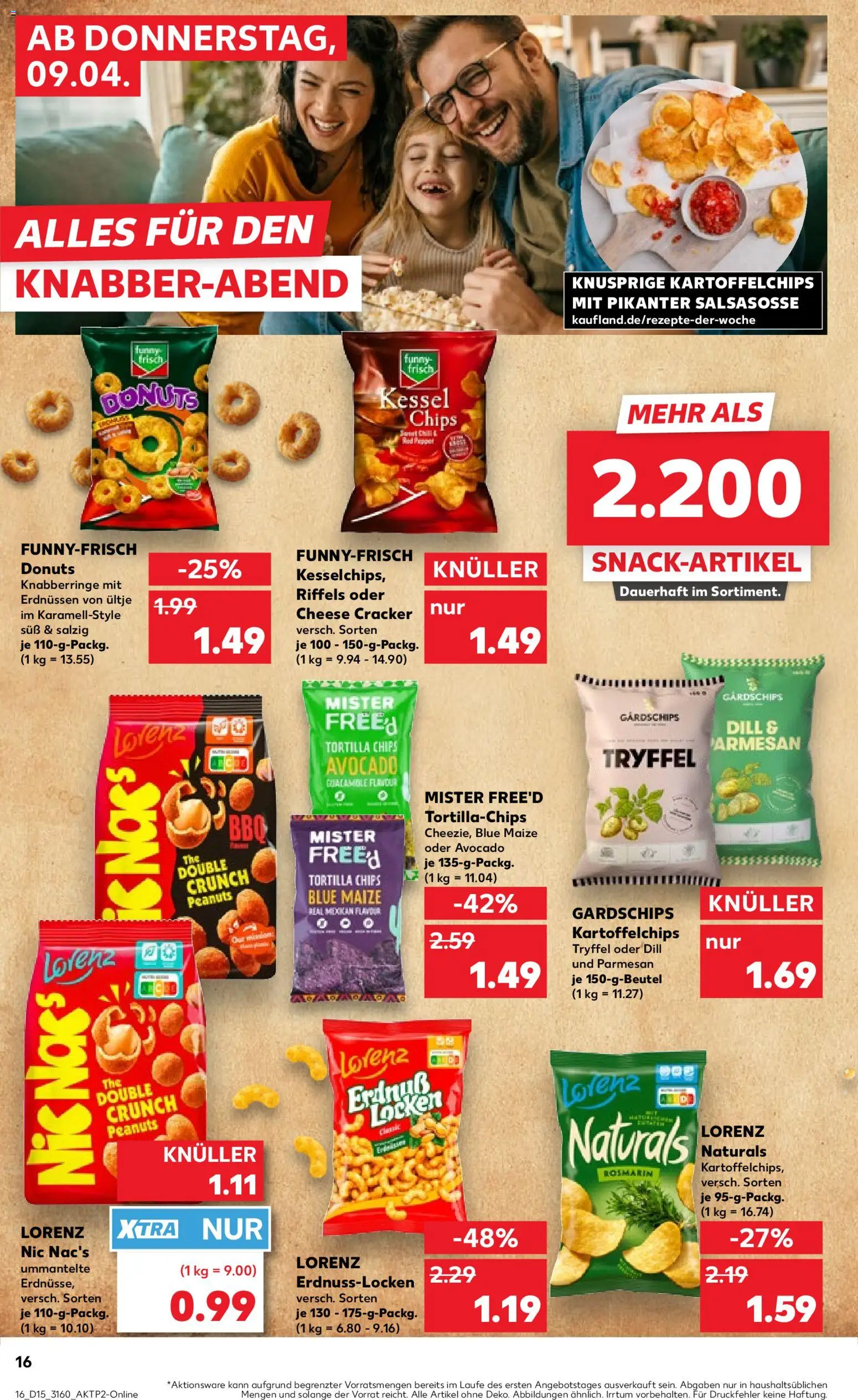 Kaufland Prospekt Frankfurt (Oder)	 – gültig ab 09.04.2026 | Seite: 16 | Produkte: Funny frisch, Avocado, Dill, Chips