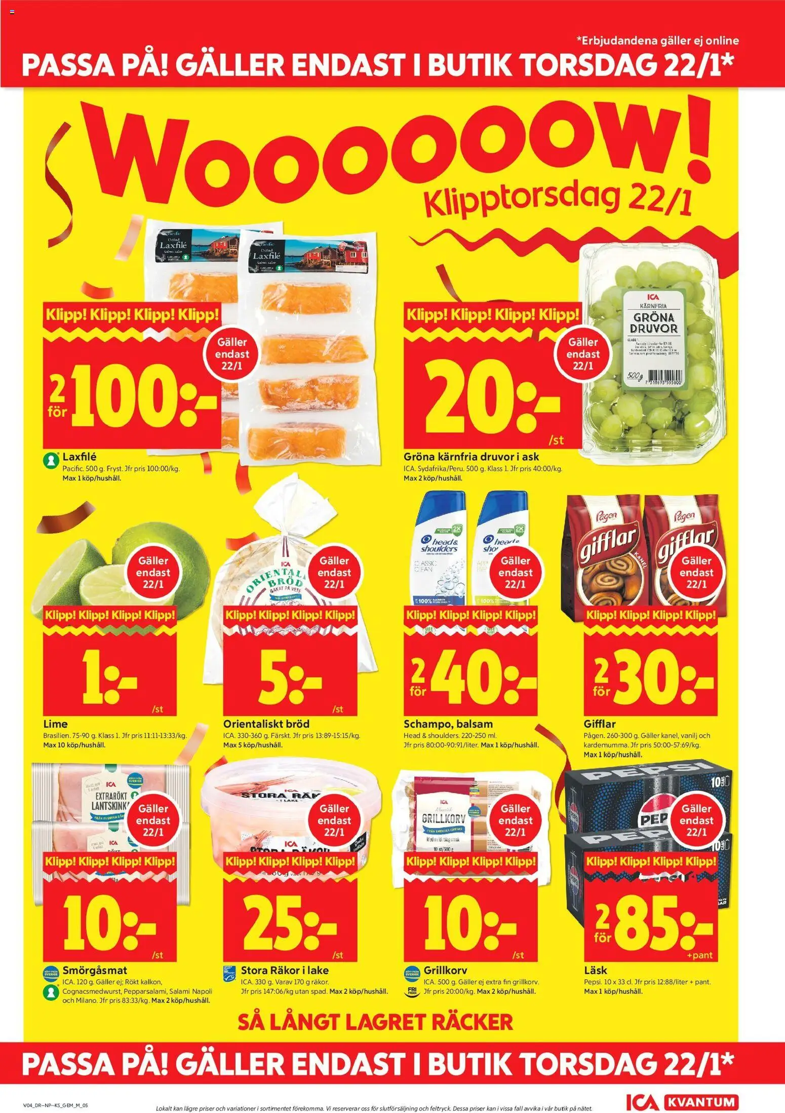 ICA Kvantum reklamblad aktuell från 19.01.2026 | Sida: 5 | Produkter: Balsam, Räkor, Bröd, Lime