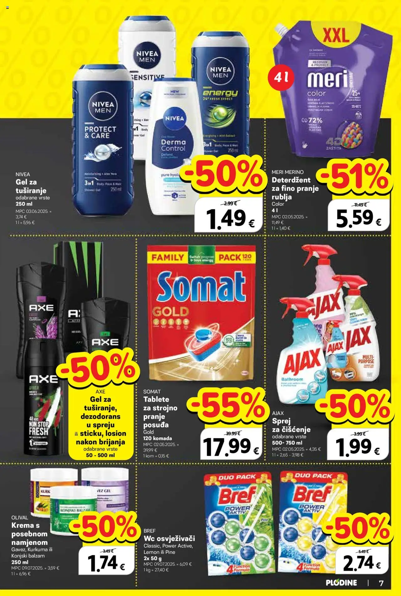 Plodine katalog | vrijedi od 17.09.2025 | Stranica: 7 | Proizvodi: Dezodorans, Nivea, Kurkuma, Meri Merino
