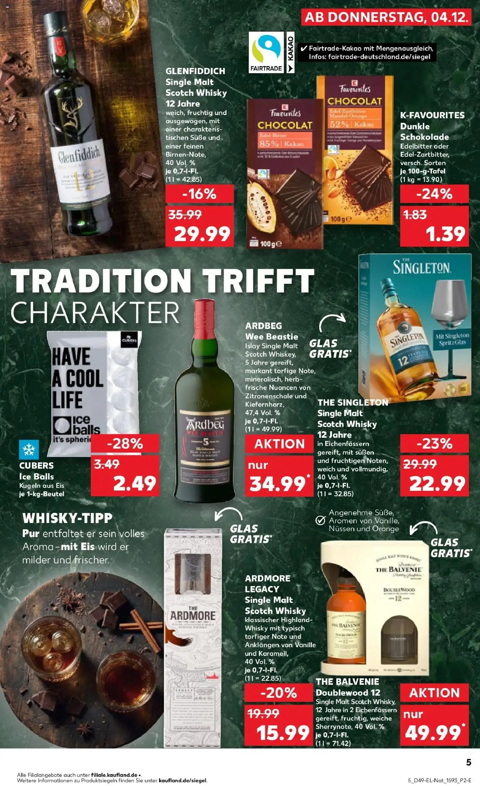 Kaufland prospekt Eriskirch	 – gültig ab 08.12.2025 | Seite: 71 | Produkte: Whisky, Schokolade, Whiskey, Eis