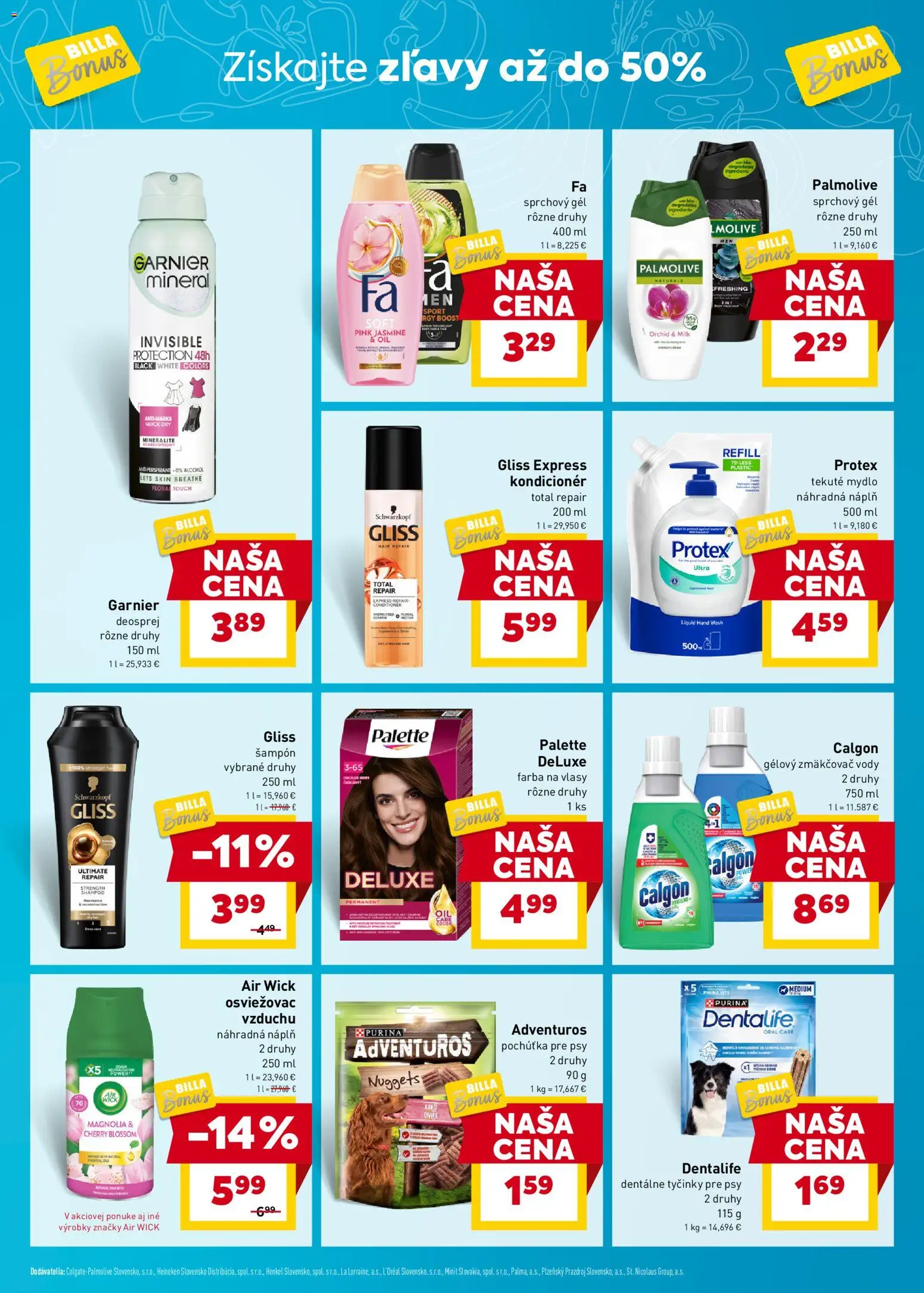 Nové Billa akcie – leták je platný od 18.03.2026 | Strana: 7 | Produkty: Kondicionér, Mydlo, Sprchový gél, Flora