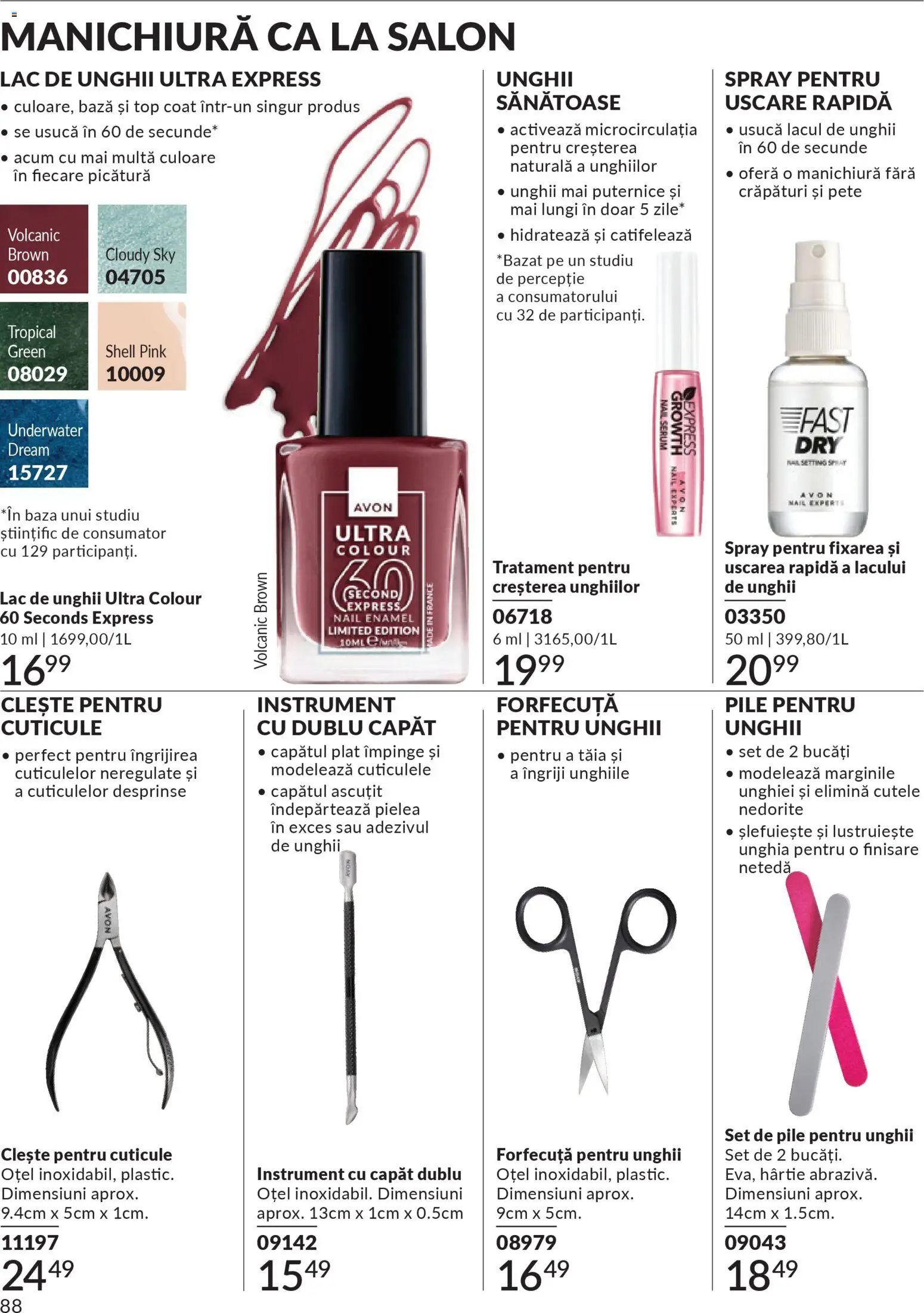 Noul catalog Avon – valabil de la 01.12.2025 | Pagină: 88 | Produse: Serum, Forfecuță, Top coat, Top