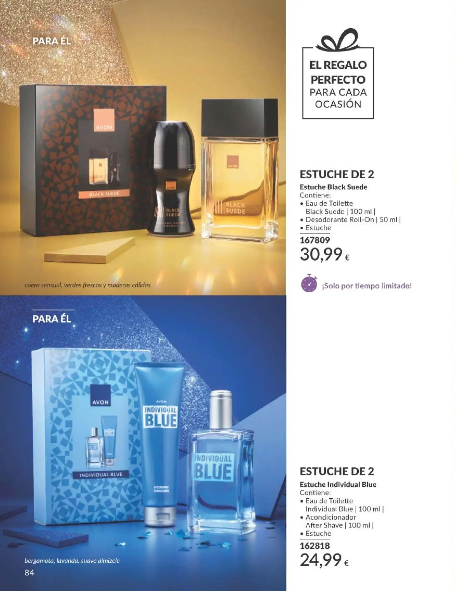 Catálogo AVON campaña 1 │ válido desde el 01.01.2026 | Página: 84 | Productos: Eau de toilette, Acondicionador, Desodorante