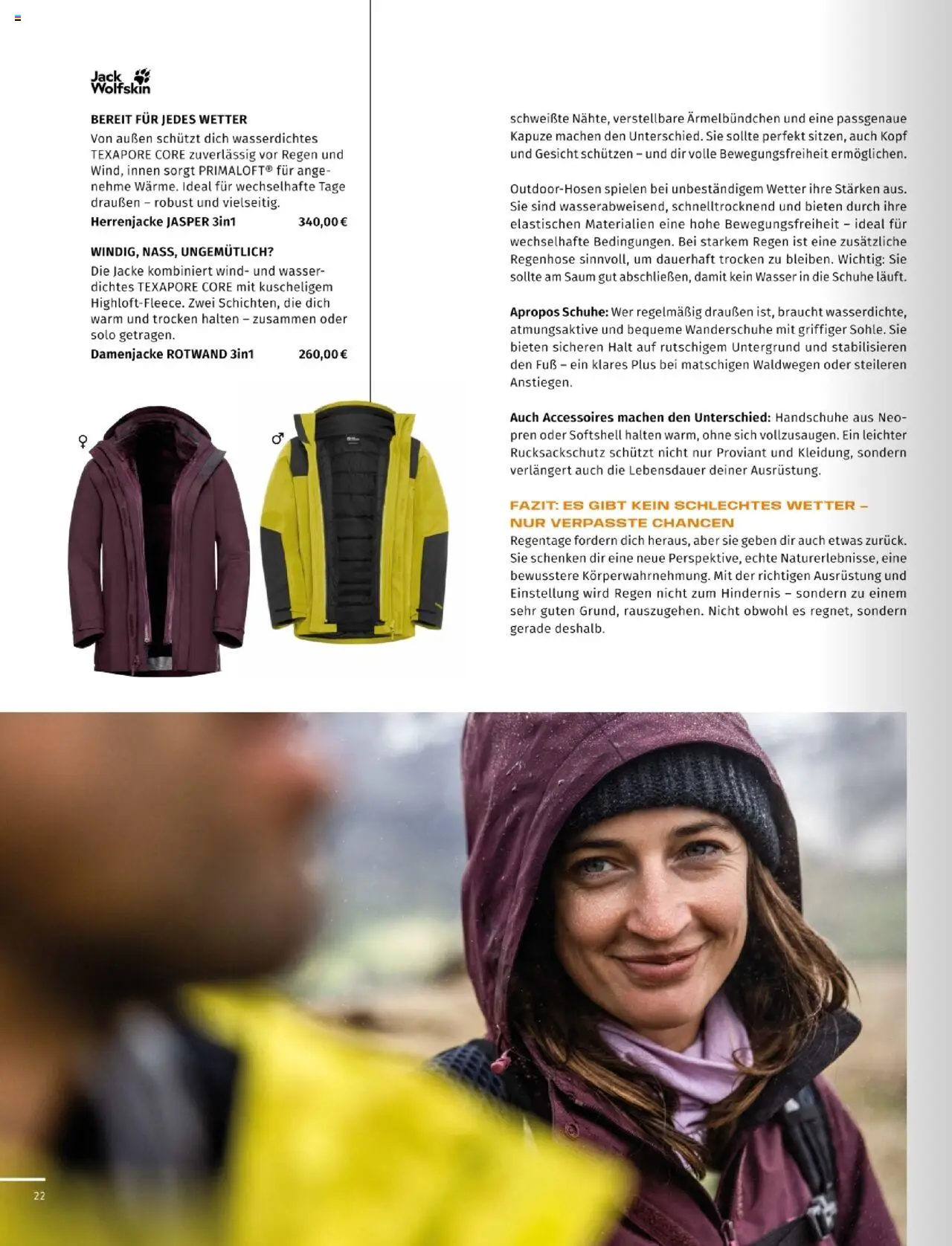 Sport2000 Prospekt Dein Outdoor Magazin  – gültig ab 01.10.2025 | Seite: 22 | Produkte: Wasser, Jacke, Handschuhe