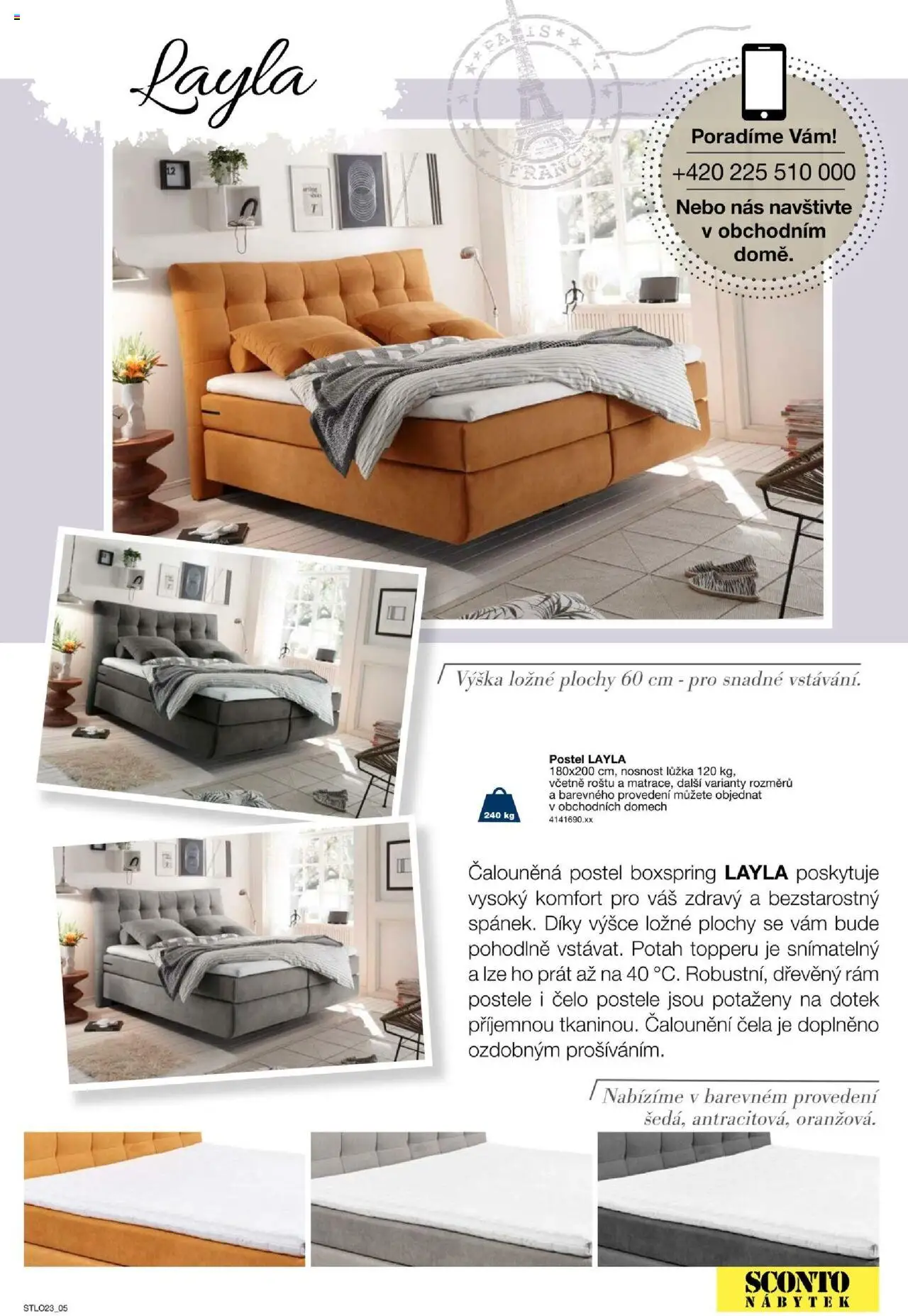 Sconto nábytek katalog - Ložnice od 01.01.2025 | Strana: 5 | Produkty: Postele, Nábytek, Postel