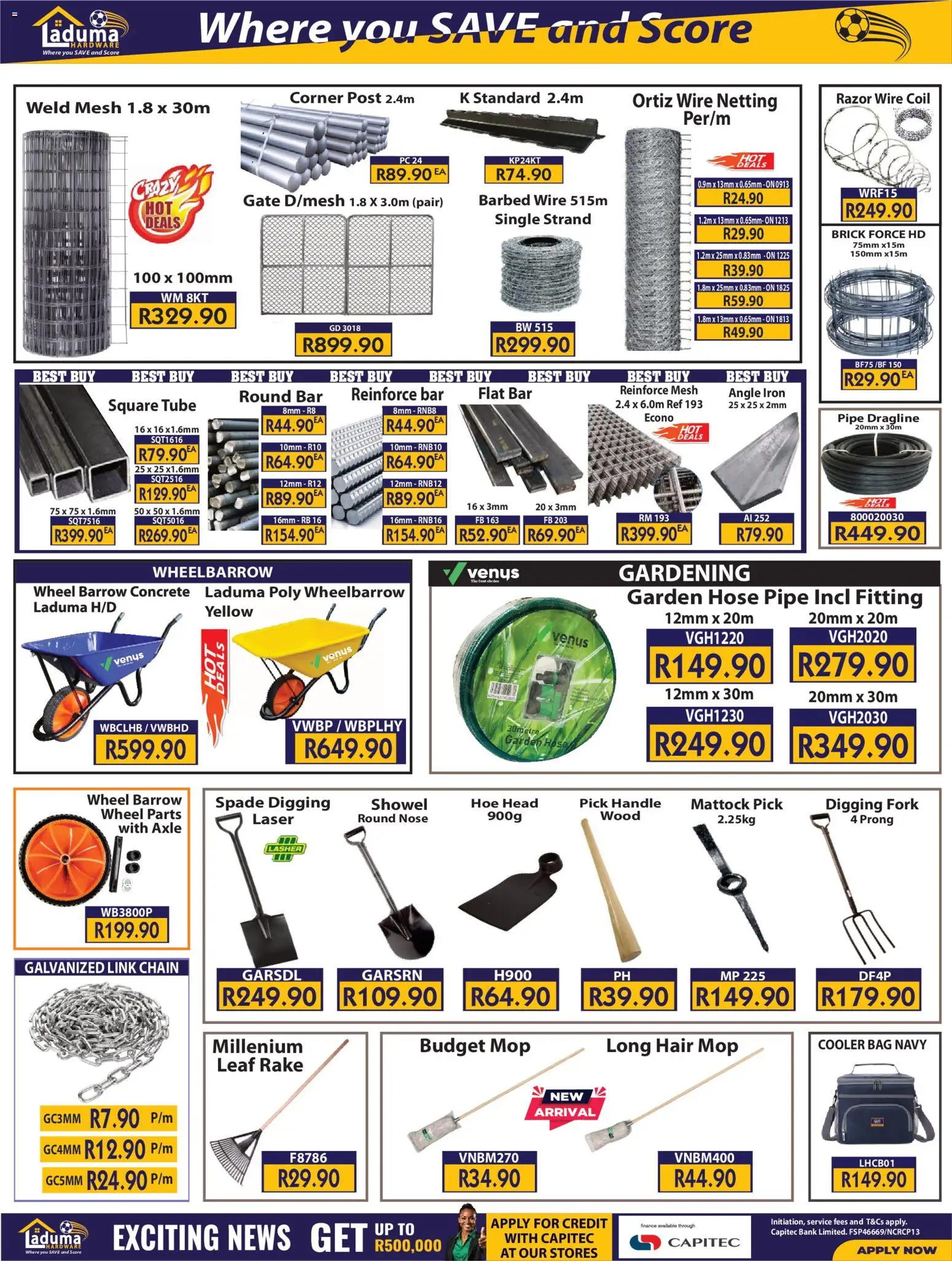 New Laduma Hardware catalogue – valid from 01.02.2026 | Page: 6 | Products: PC, Bag, Gate, Garden hose