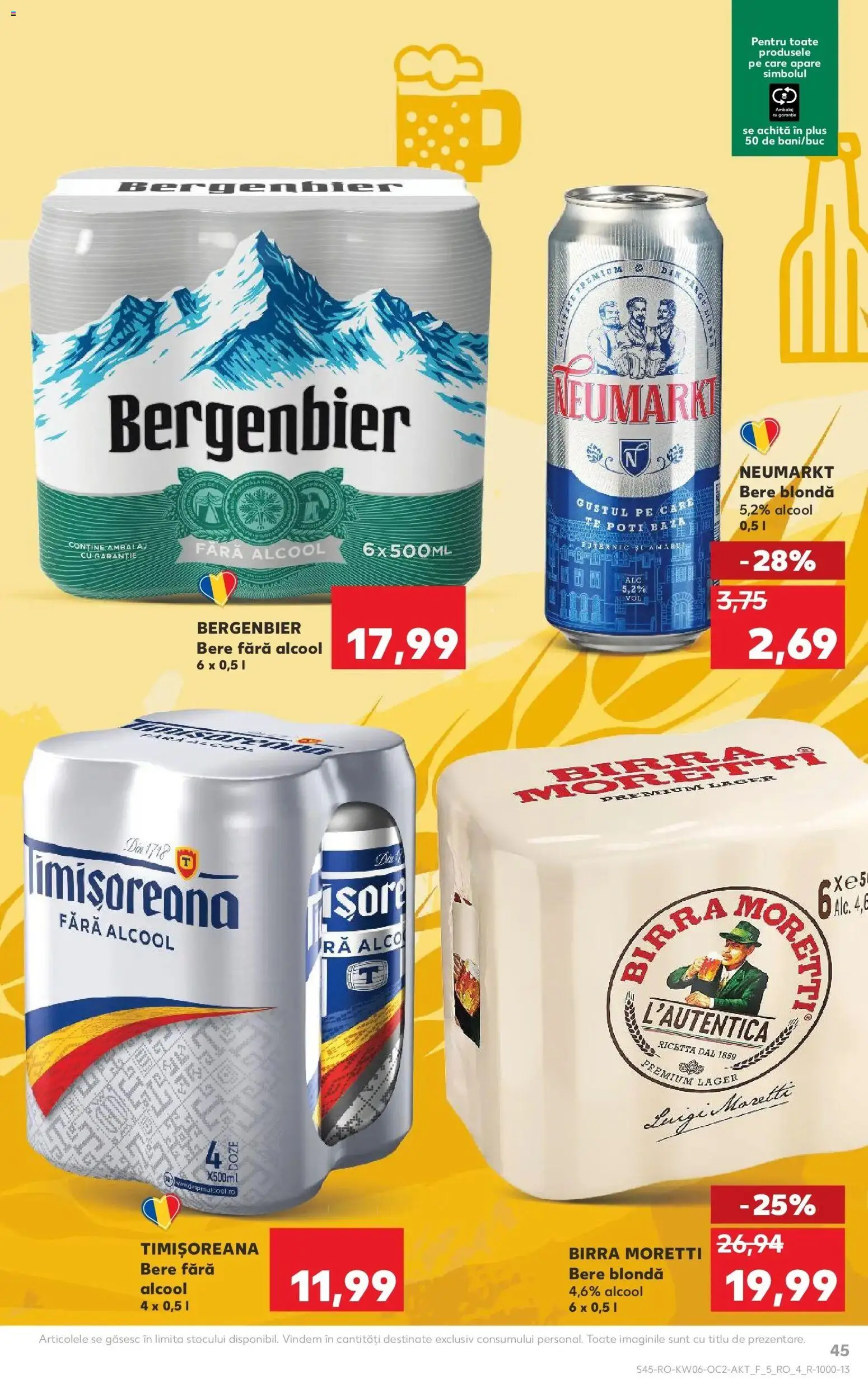 Noul catalog Kaufland – valabil de la 04.02.2026 | Pagină: 45 | Produse: Bere, Plastik Kulübe