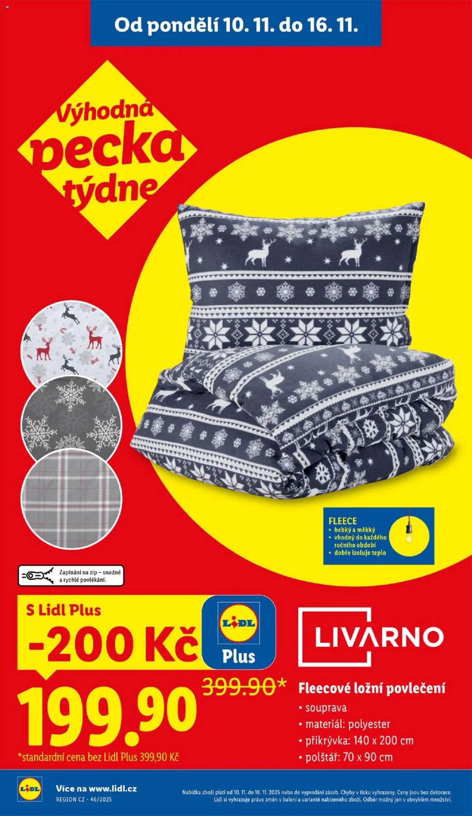 Lidl leták od 10.11.2025 | Strana: 6 | Produkty: Povlečení, Ložní povlečení, Polštář, Přikrývka