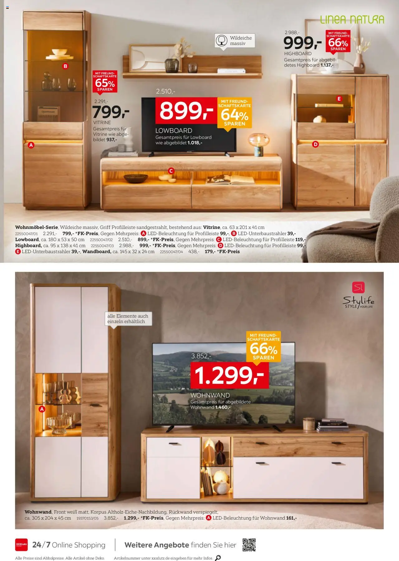 XXXL Lutz Wohntrends zum Bestpreis - gültig ab dem 04.08.2025 | Seite: 6 | Produkte: Wohnwand, Lowboard, HIghboard, Vitrine