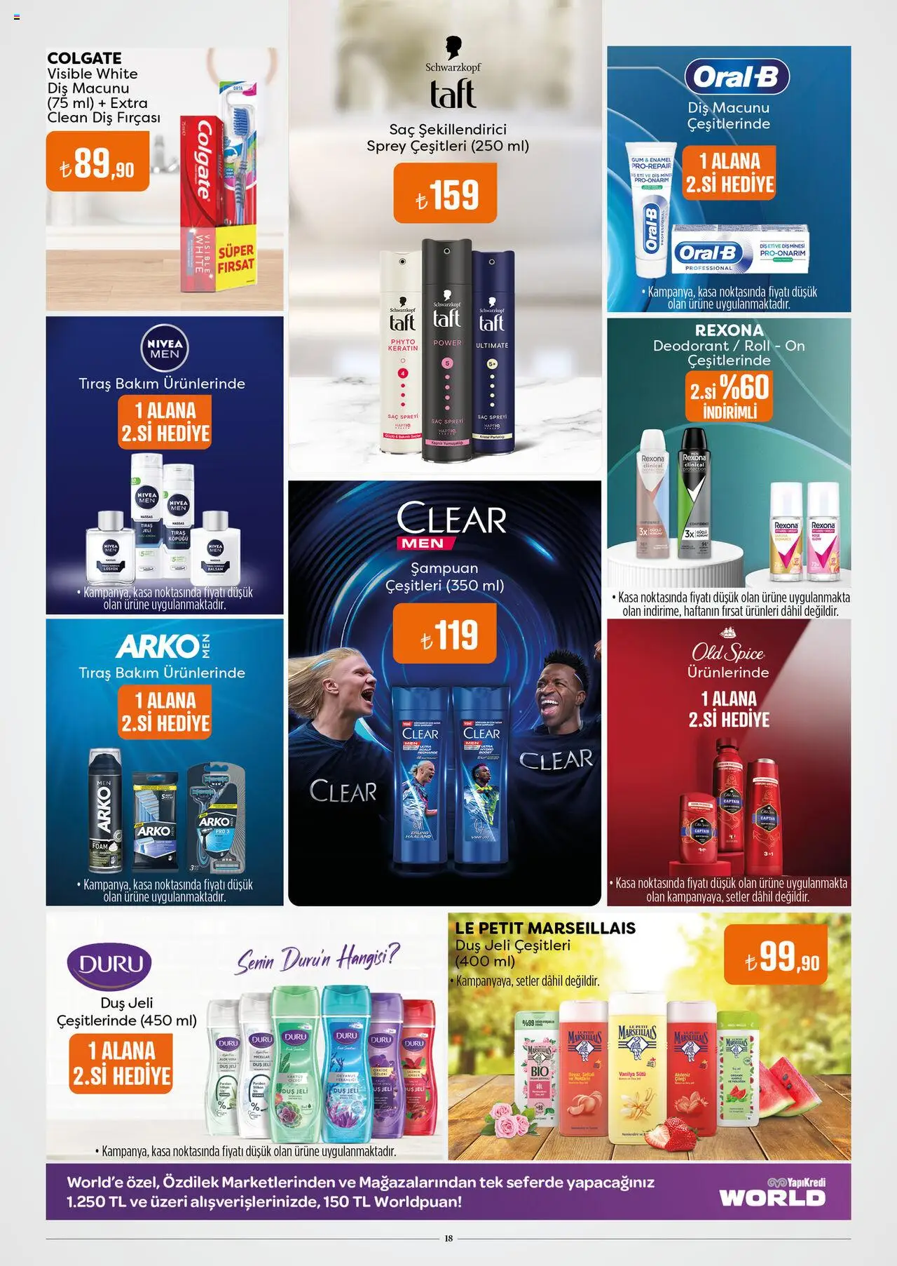 Özdilek Katalog - 20.05.2025 tarihinden itibaren geçerlidir | Sayfa: 18 | Ürünler: Şampuan, Duş jeli, Deodorant, Diş macunu