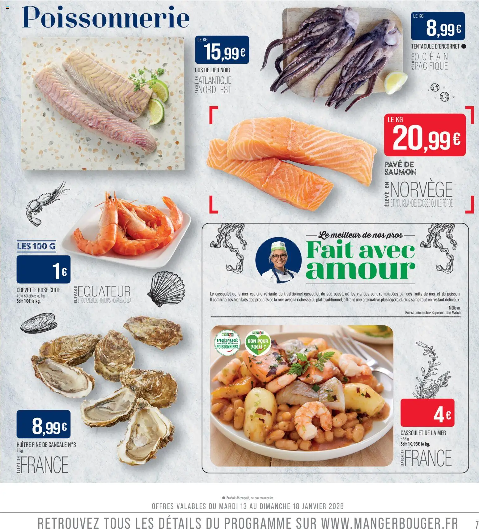 {H1} | Page: 7 | Produits: Fruits de mer, Pavé de saumon, Poissonnerie, Saumon