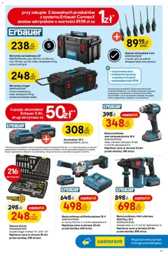 Pogląd oferty "Castorama gazetka" - ważna od 18.03.2026 | Strona: 22 | Produkty: Ładowarka, Szlifierka