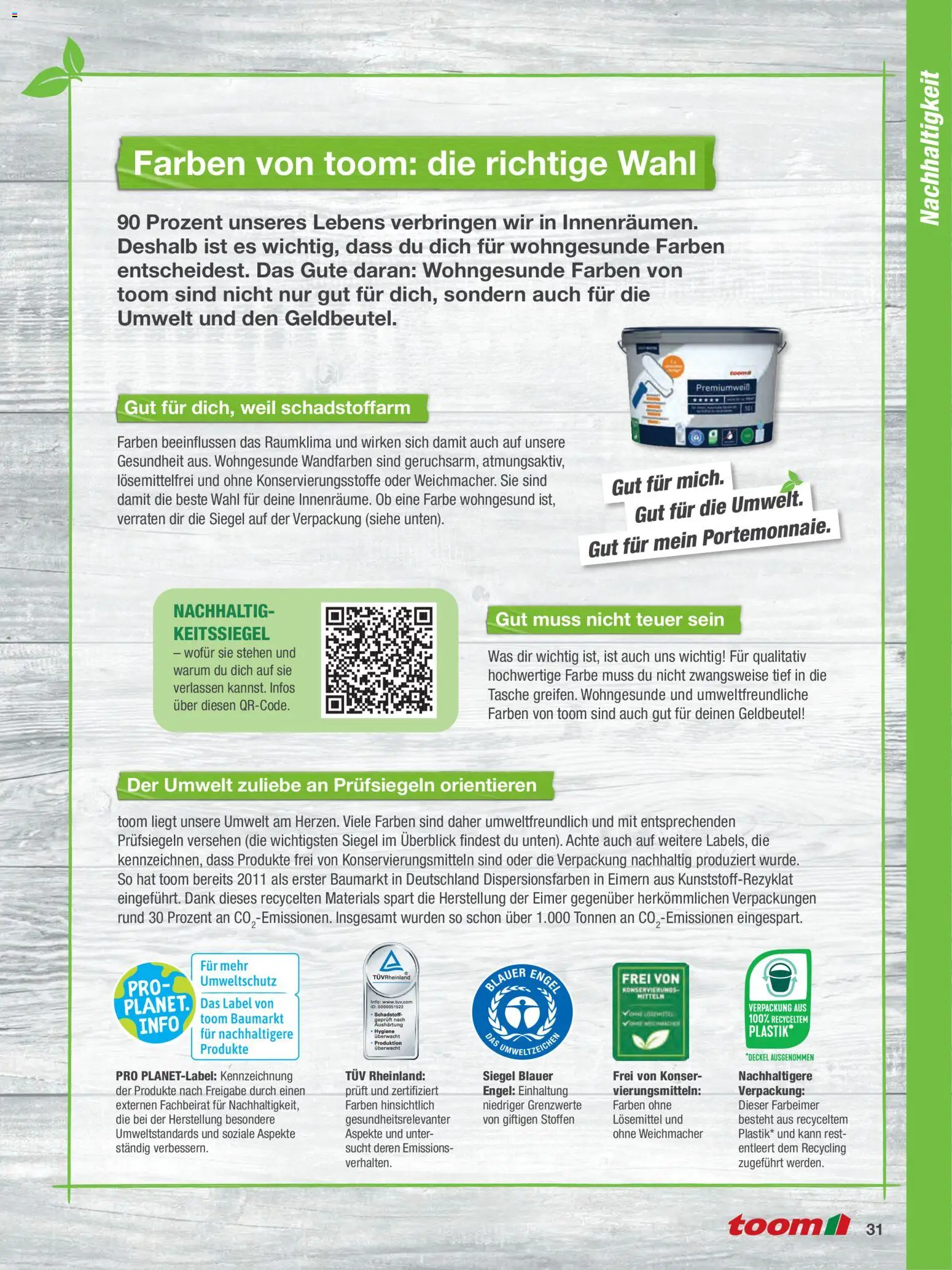 Toom Baumarkt Wände streichen und tapezieren – gültig ab 01.01.2026 | Seite: 31 | Produkte: Tasche