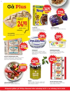 Willys reklamblad aktuell från 18.08.2025 | Sida: 2 | Produkter: Bacon, Lingongrova, Flingor, Pesto
