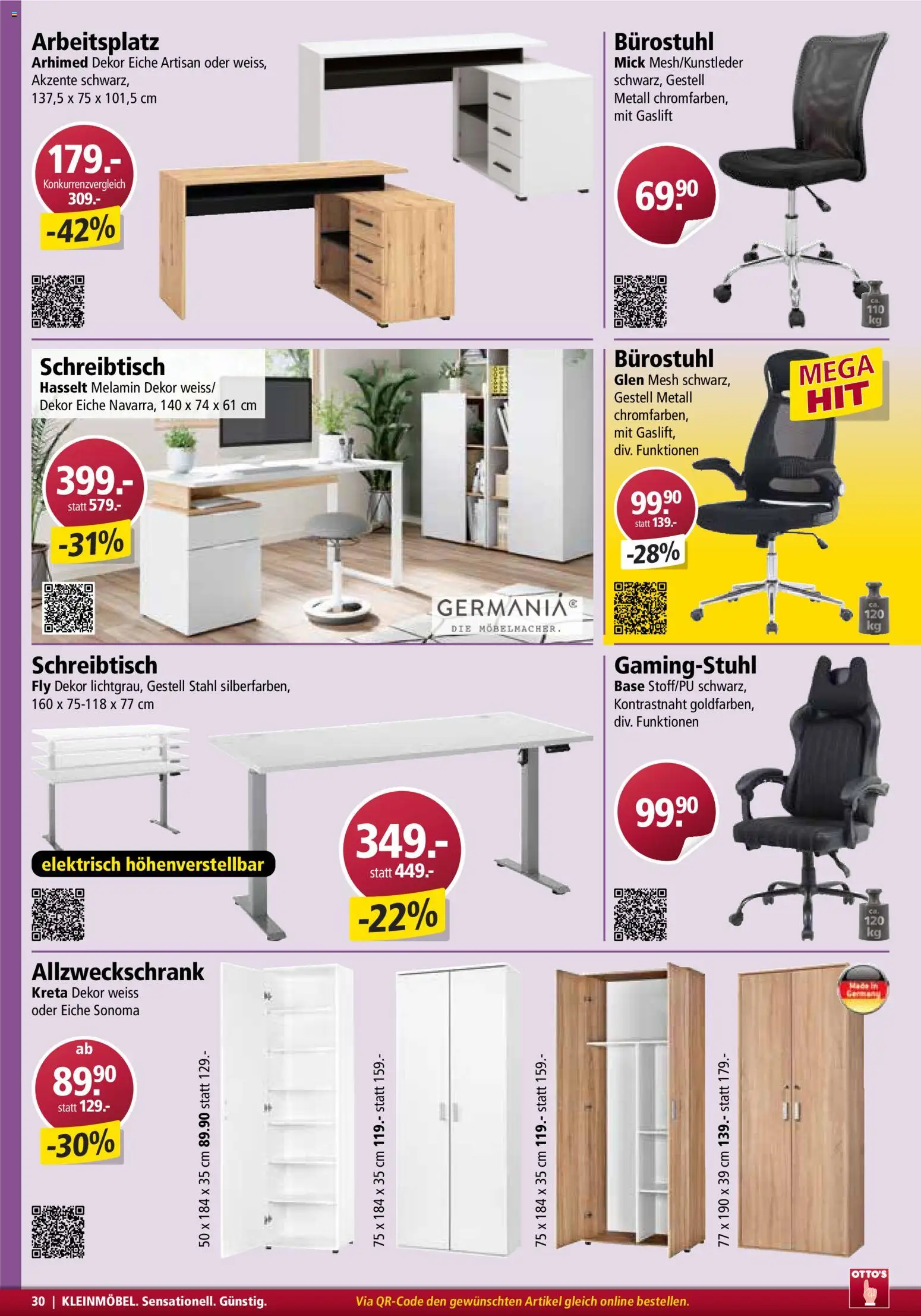 Otto's Aktionen Möbelflyer – gültig ab 01.01.2026 | Seite: 30 | Produkte: Gamingstuhl