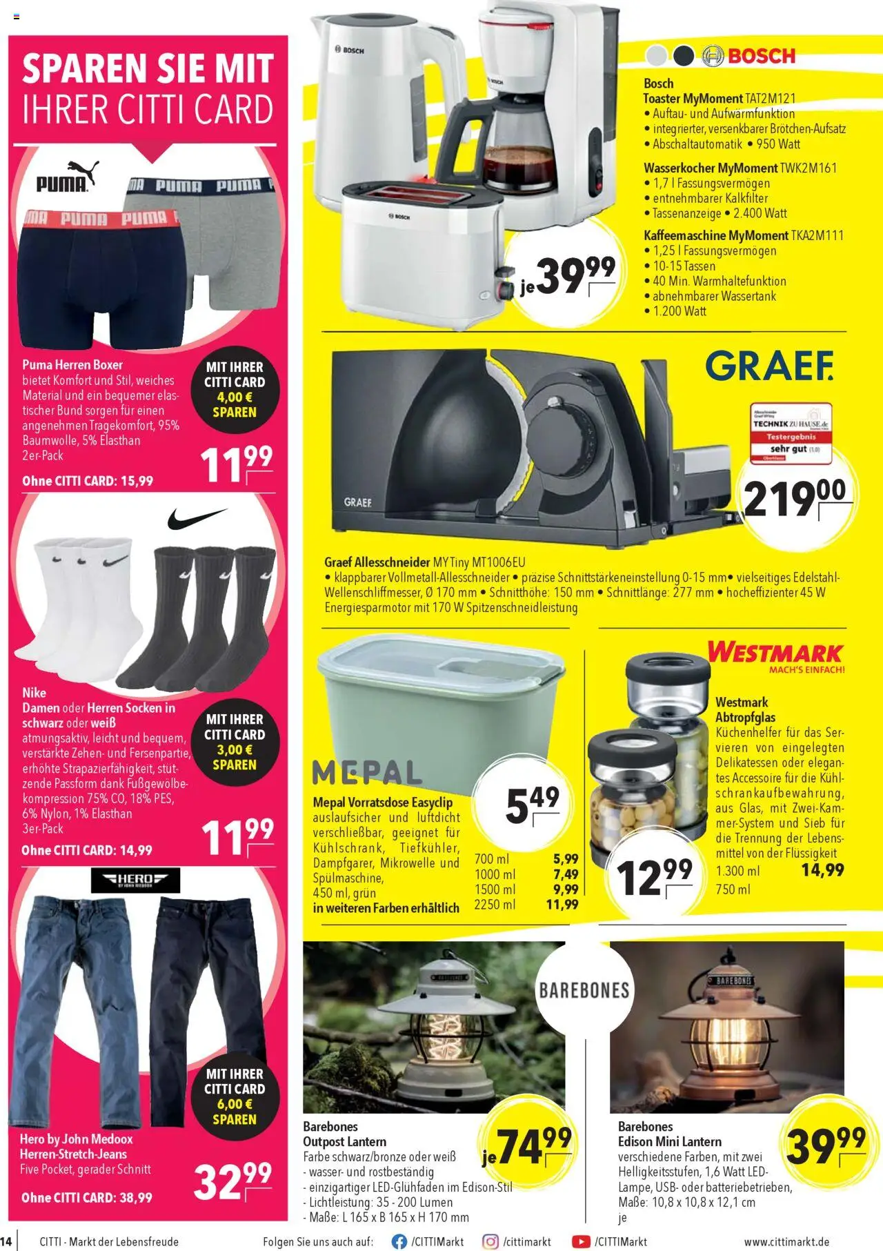 CITTI Markt Prospekt 	 – gültig ab 17.09.2025 | Seite: 16 | Produkte: USB, Mikrowelle, Kaffeemaschine, Toaster