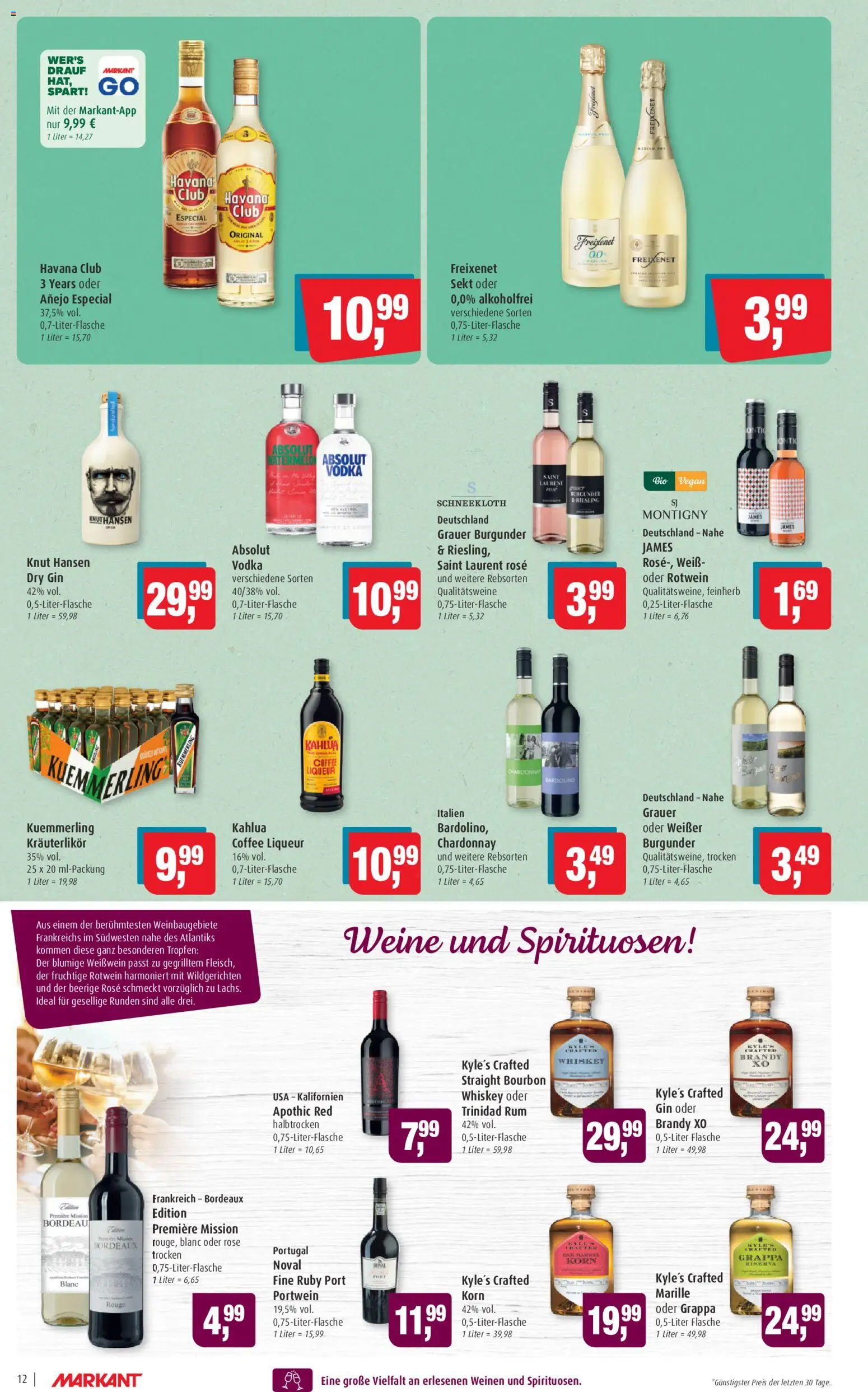 Markant Prospekt 	 – gültig ab 09.03.2026 | Seite: 12 | Produkte: Havana club, Sekt, Rum, Whiskey