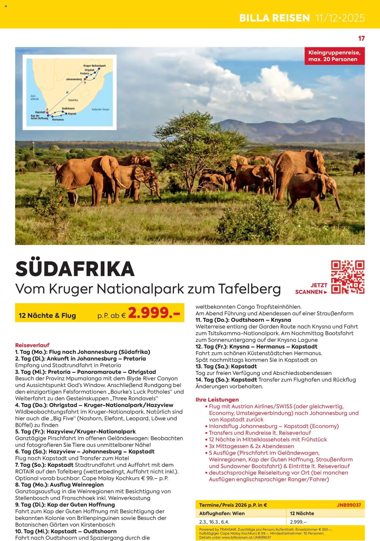 Billa Kreuzfahrten Rundreisen Erlebnisreisen 11/12-25 gültig ab 24.11.2025 | Seite: 17