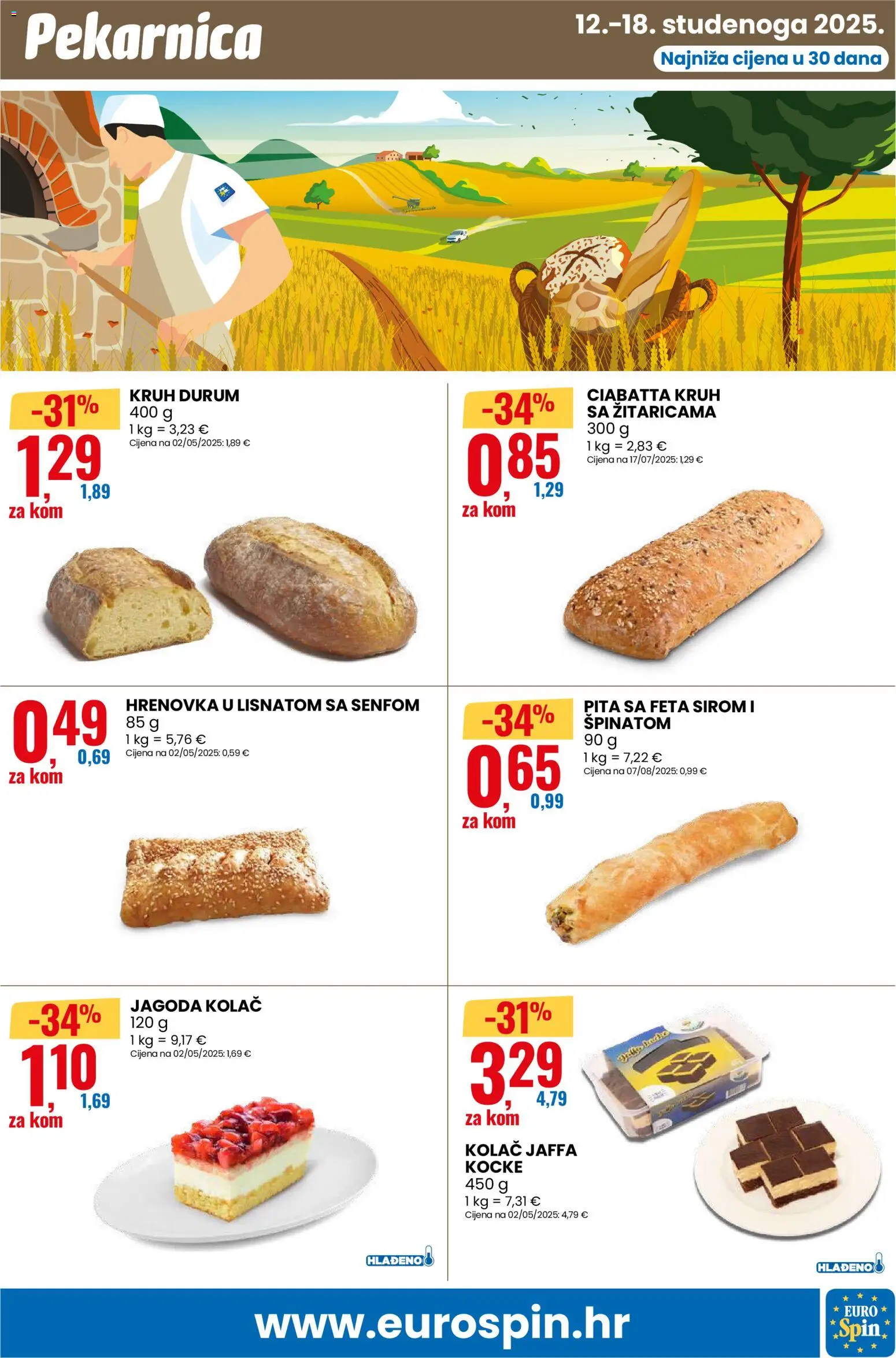 Eurospin katalog | vrijedi od 12.11.2025 | Stranica: 9 | Proizvodi: Feta, Kruh, Pita