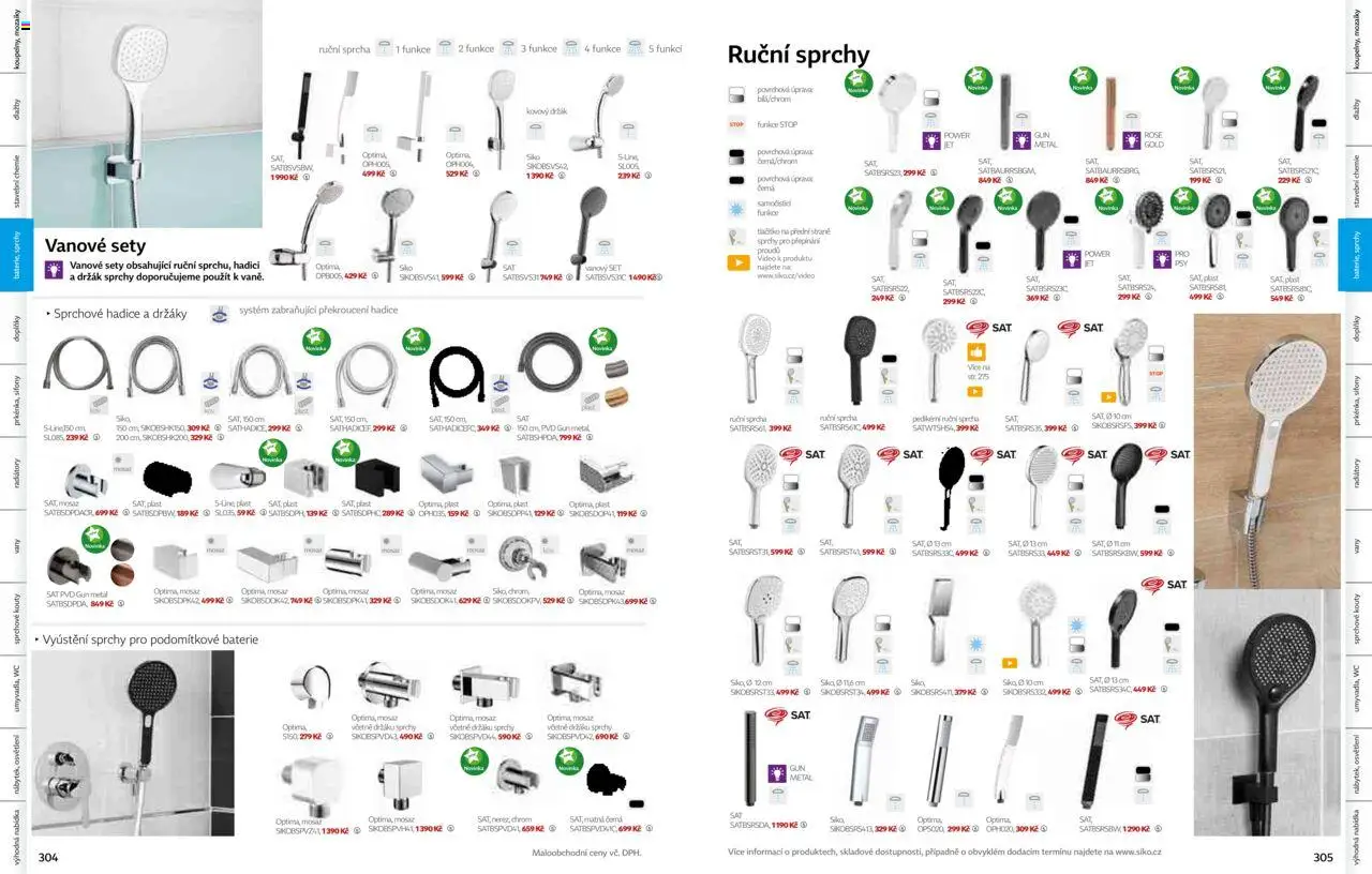 Siko koupelny katalog Koupelny 2025/2026 od 14.10.2025 | Strana: 153 | Produkty: Sprcha, Video, Hadice, Baterie