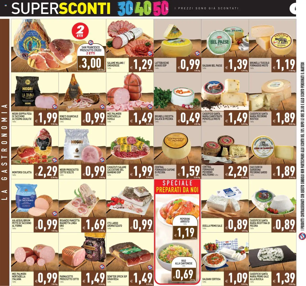 Volantino PIM Supermercati del 27.08.2025 | Pagina: 6 | Prodotti: Speck, Salame, Peperoni, Prosciutto
