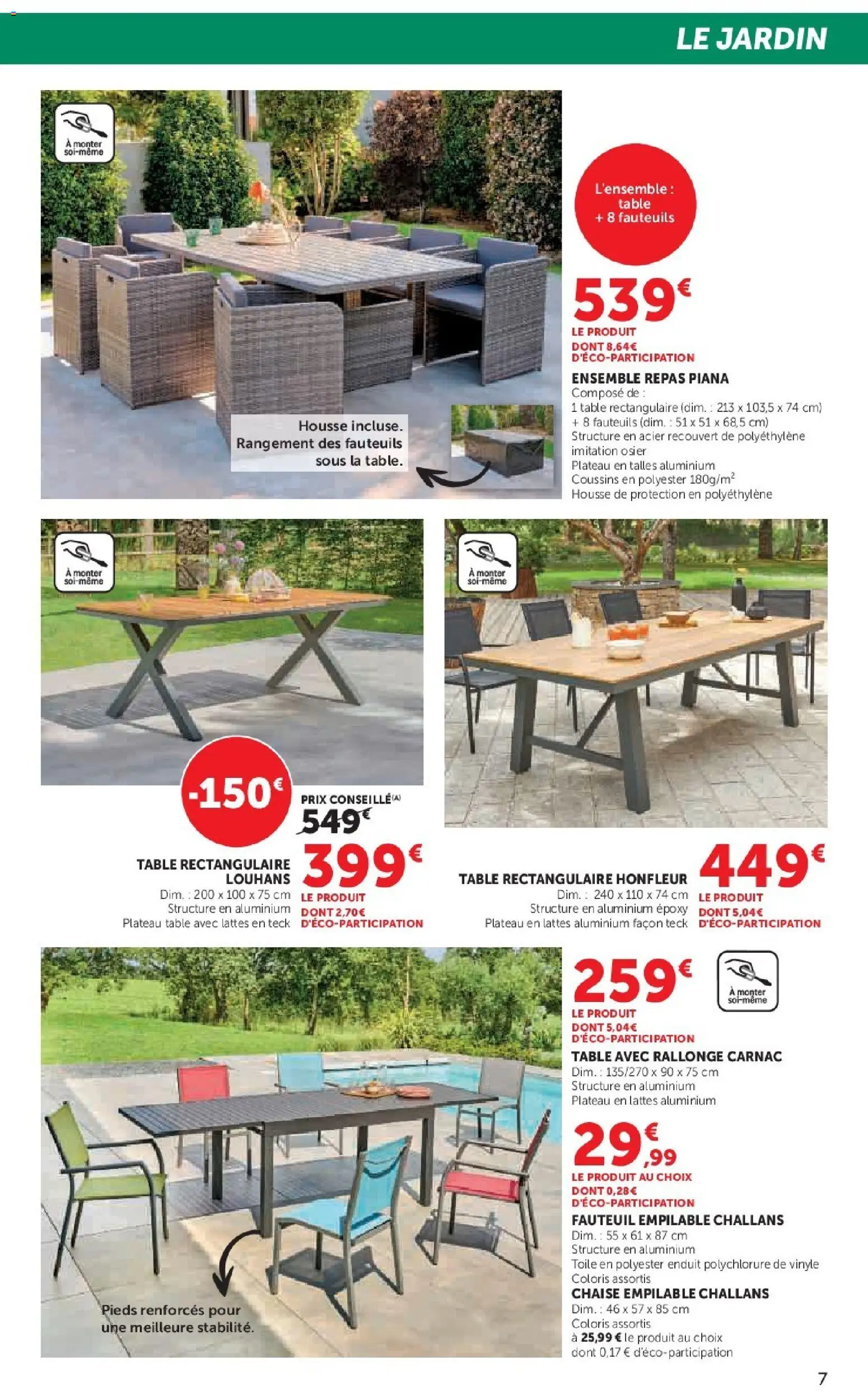 {H1} | Page: 7 | Produits: Plateau, Fauteuil, Table, Chaise