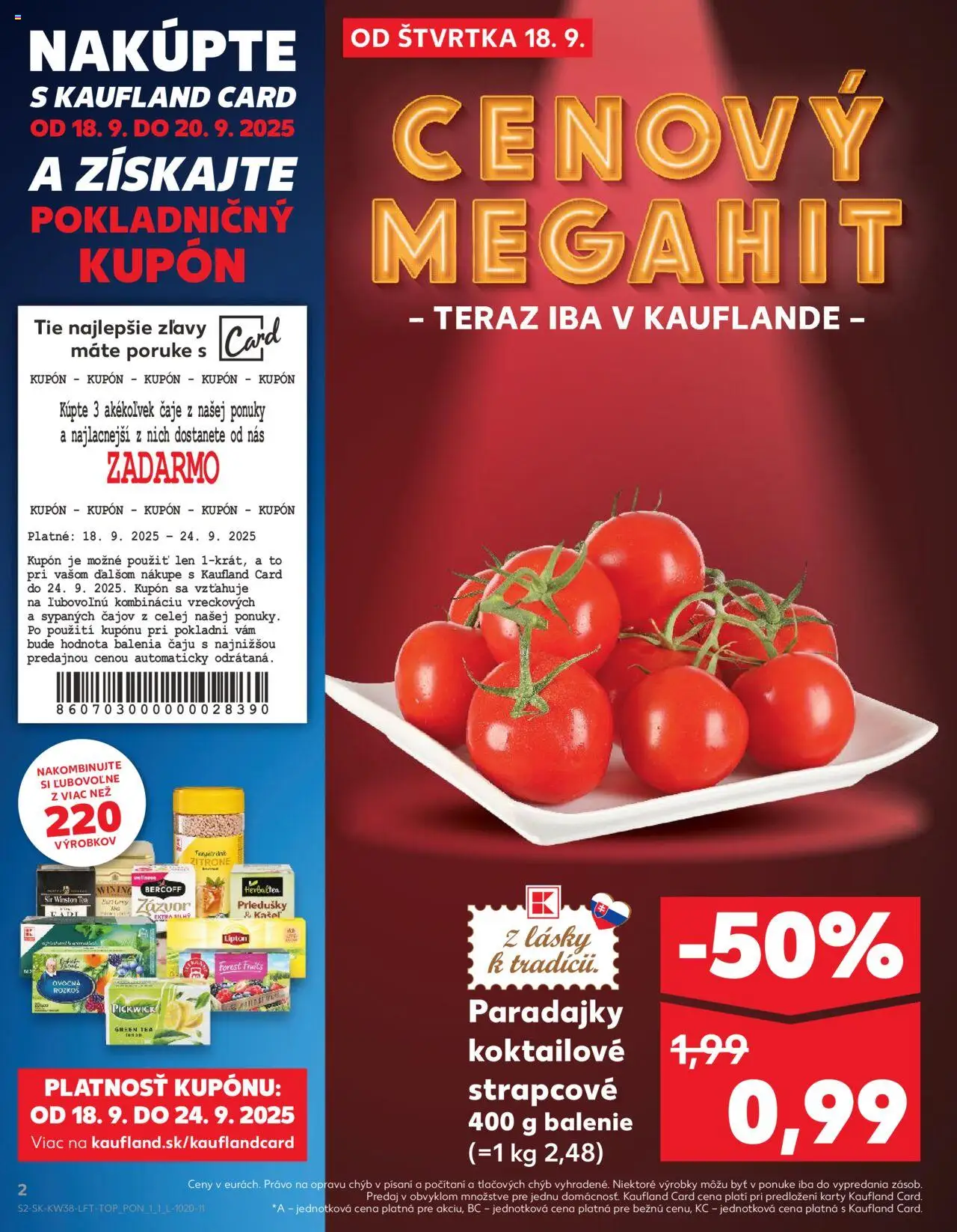 Kaufland SK akciós ujság - amely érvényes a következő dátumtól: 18.09.2025 | Oldal: 2
