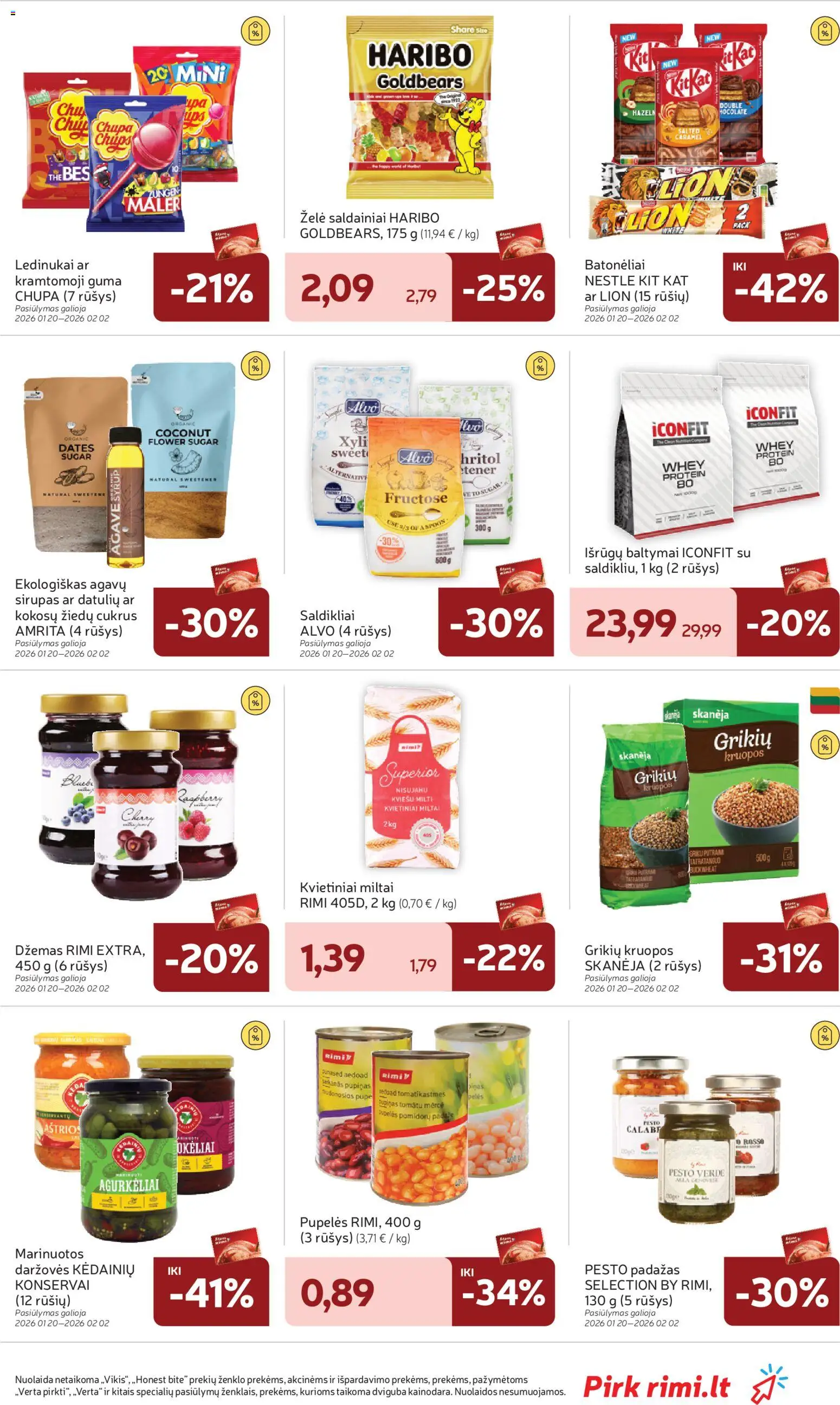 Rimi akcijos nuo 27.01.2026 | Puslapis: 21 | Prekių: Kruopos, Konservai, Cukrus, Padažas