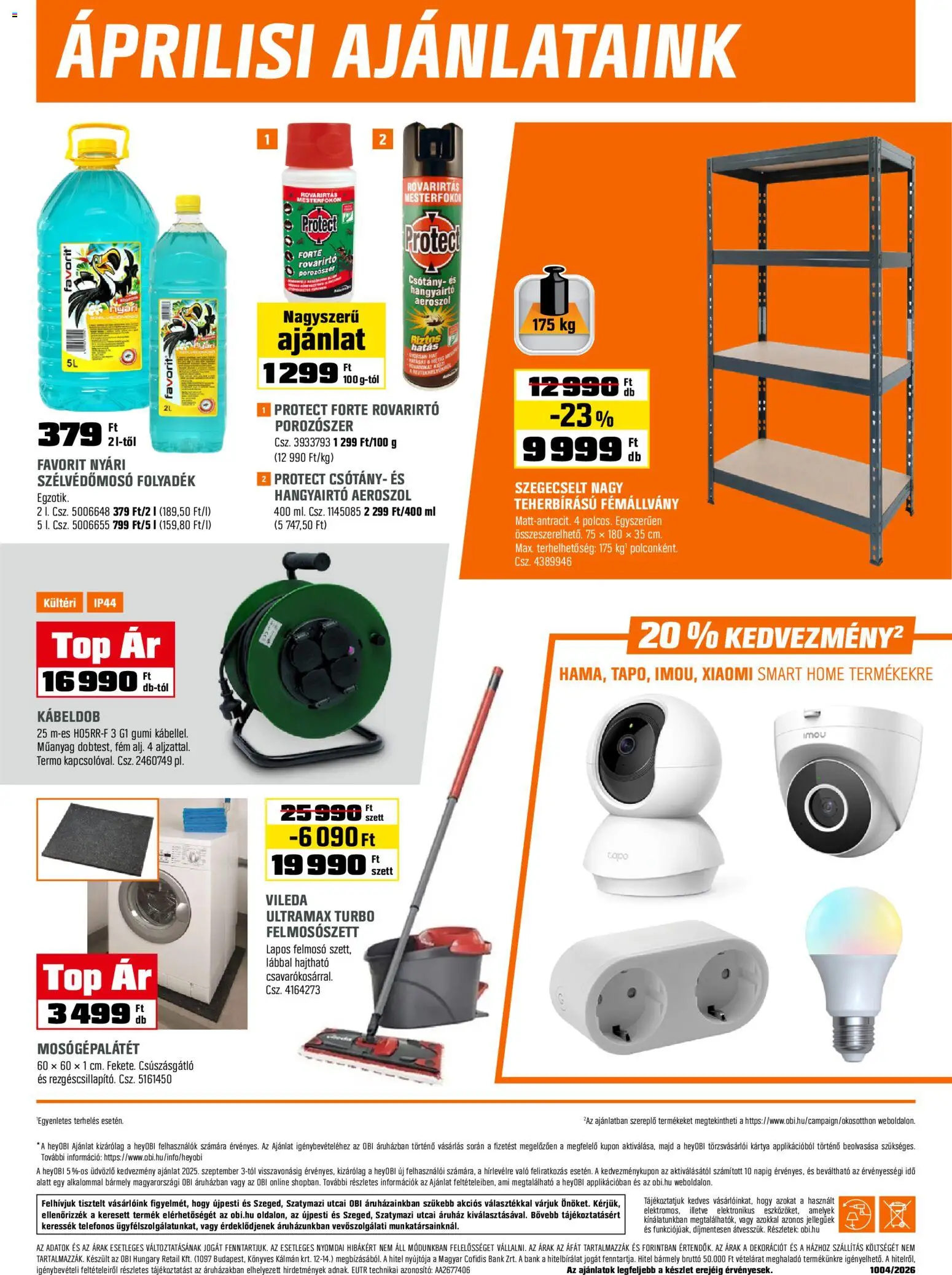 OBI akciós ujság - amely érvényes a következő dátumtól: 31.03.2026 | Oldal: 40 | Termékek: Felmosó, Hangyairtó, Xiaomi, Vileda