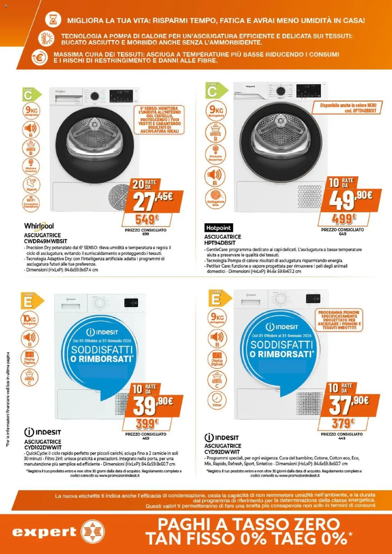 Volantino Expert del 15.01.2026 | Pagina: 25 | Prodotti: Asciugatrice, Data, Smartphone