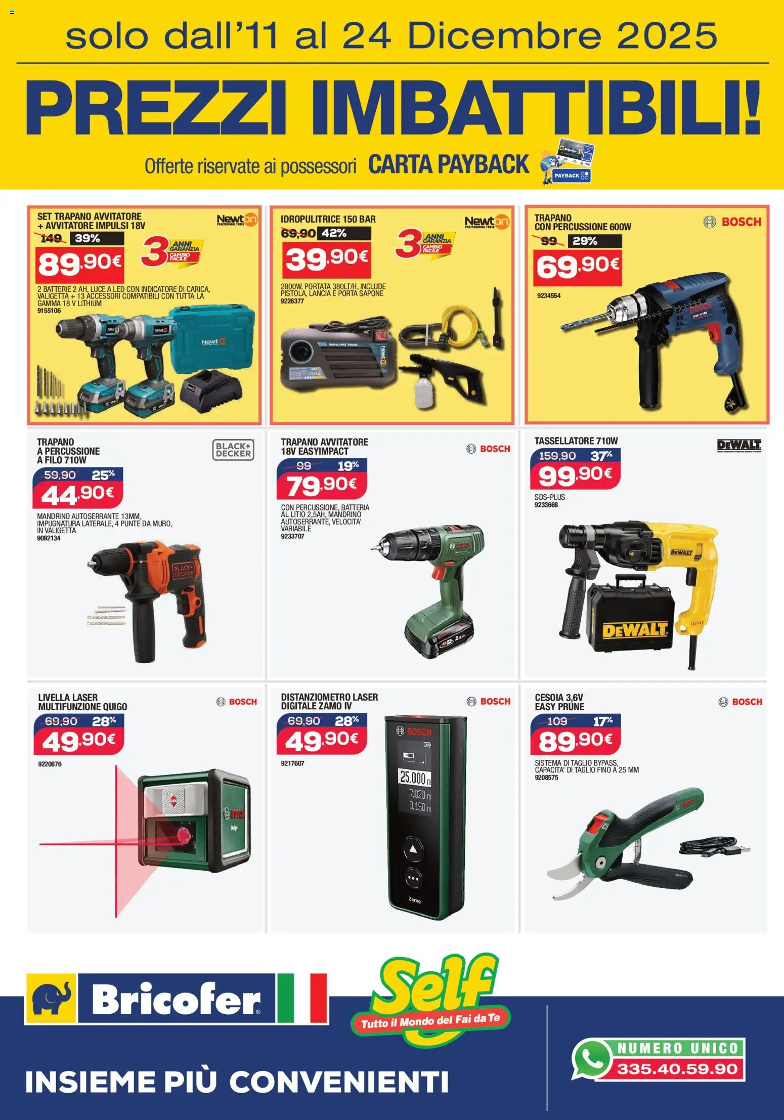 Volantino Self del 11.12.2025 | Pagina: 1 | Prodotti: Sapone, Valigetta, Batteria, Batterie