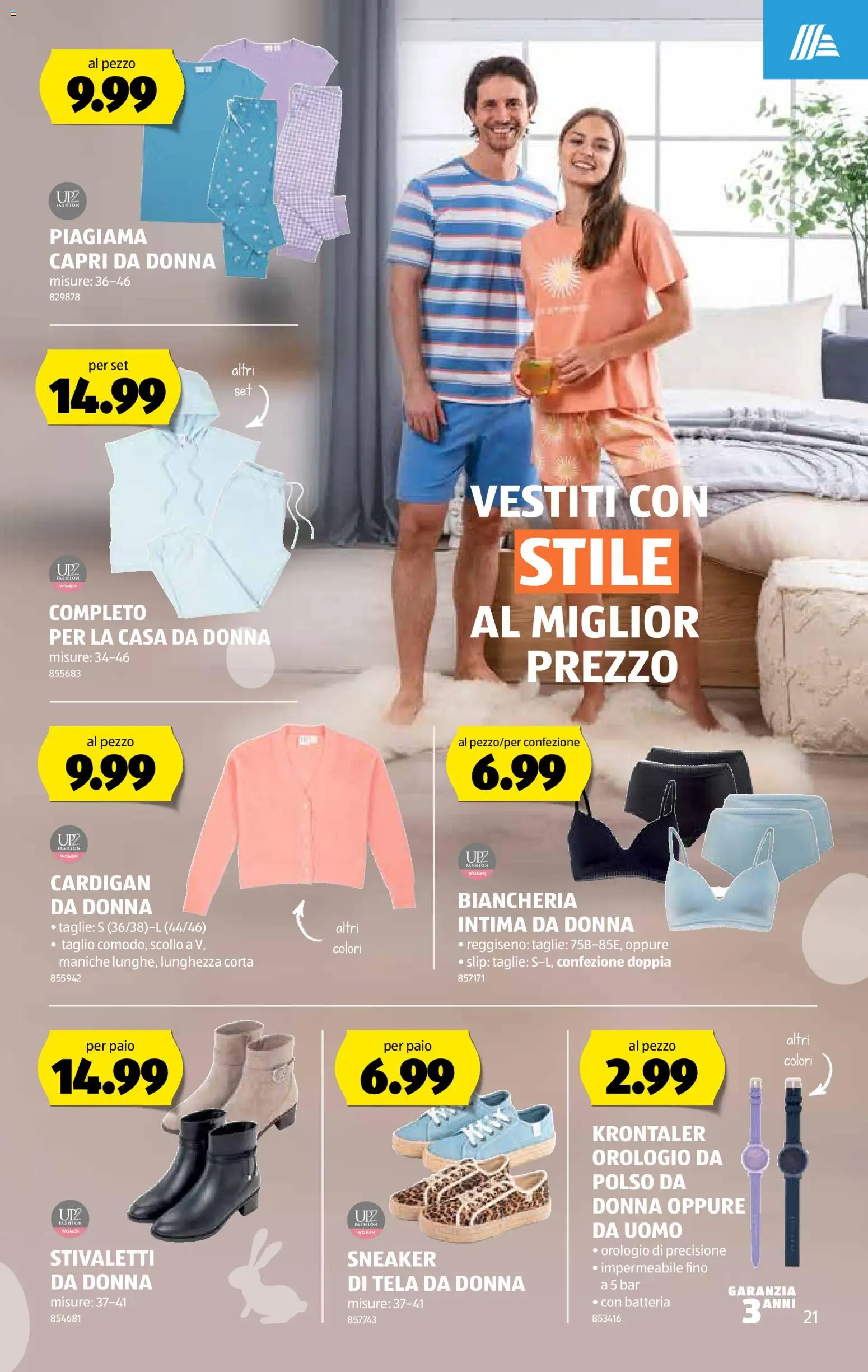 Aldi aktionen IT – gültig ab 02.04.2026 | Seite: 22 | Produkte: Cardigan, Slip