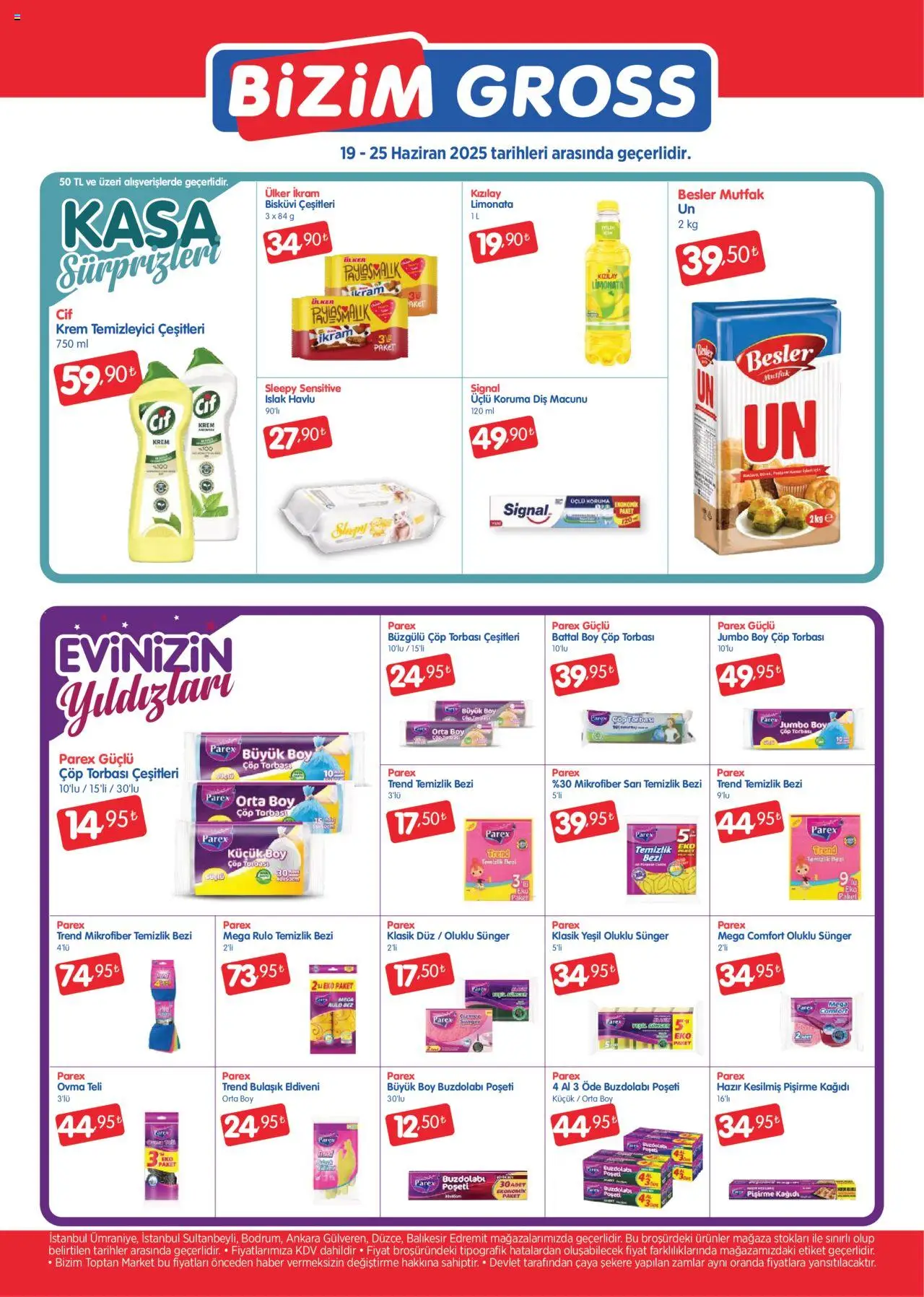 Bizim Toptan - Bizim Gross Fırsat Bülteni - 19.06.2025 tarihinden itibaren geçerlidir | Sayfa: 3 | Ürünler: Krem, Diş macunu, Buzdolabı, Bisküvi