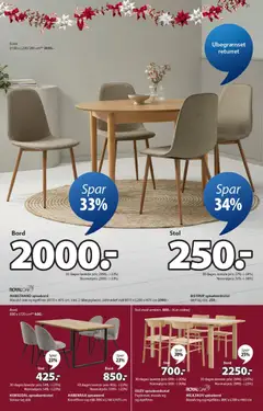JYSK - Tilbudsavis gyldig fra 12.12.2025 | Side: 21 | Produkter: Bord, Stol, Stof